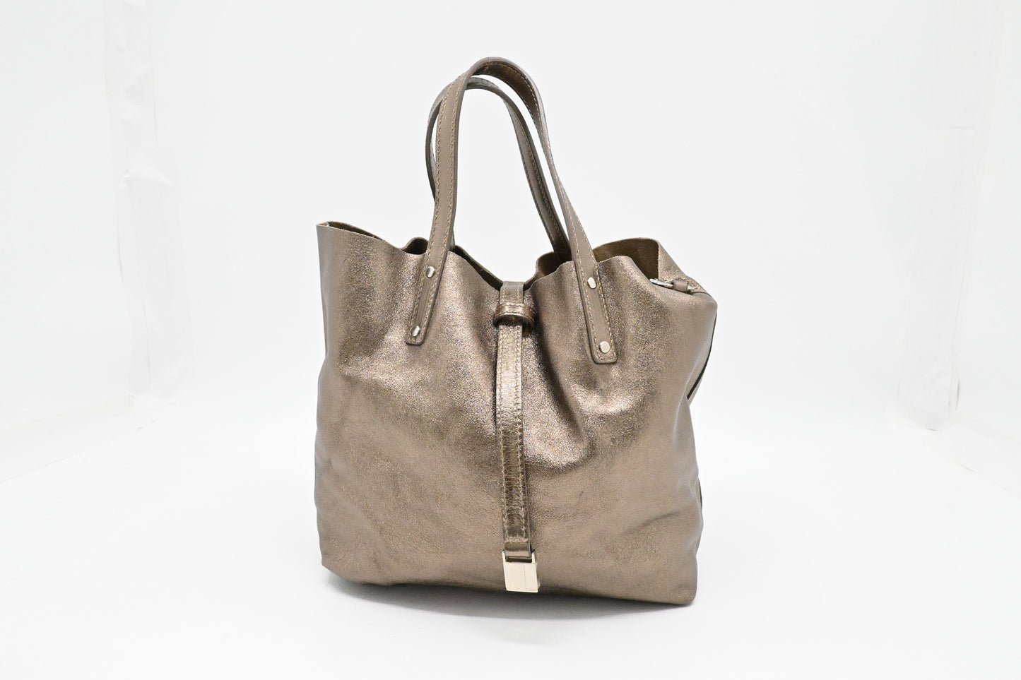 Tiffany & Co. Reversible Tote Bag in Pewter Leather