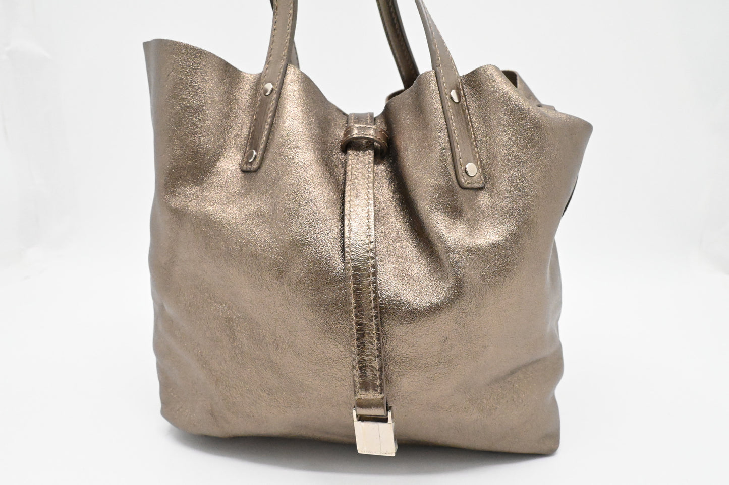 Tiffany & Co. Reversible Tote Bag in Pewter Leather