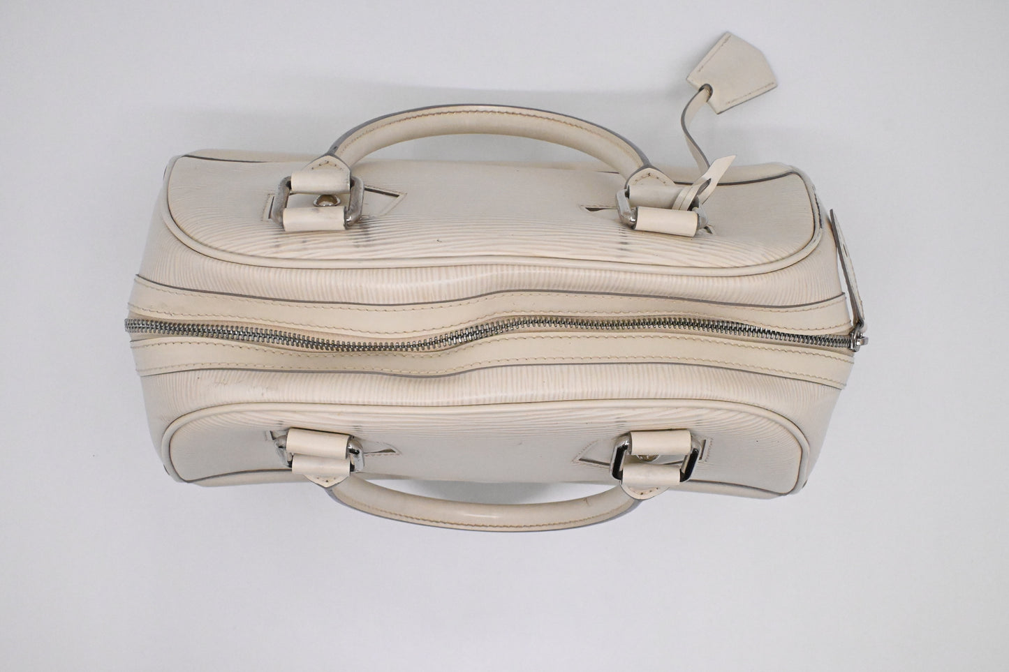 Louis Vuitton Bowling Montaigne PM in White Epi Leather