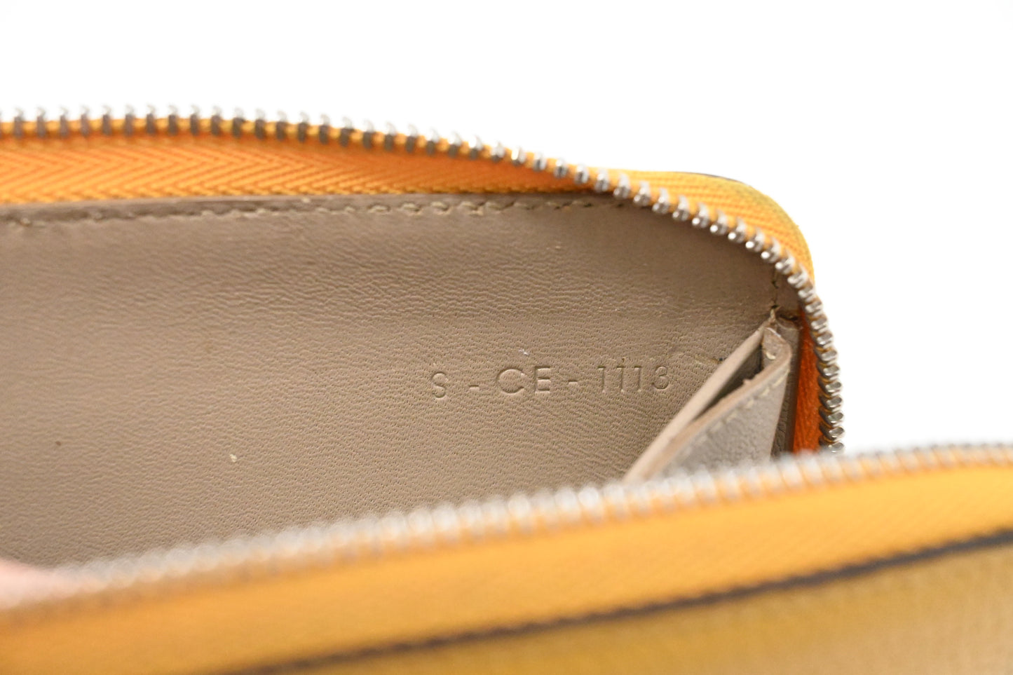 Celine Zippy Wallet in Yellow Leather