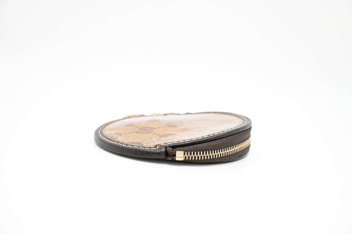 Gucci Round Coin Case in GG Coated Canvas