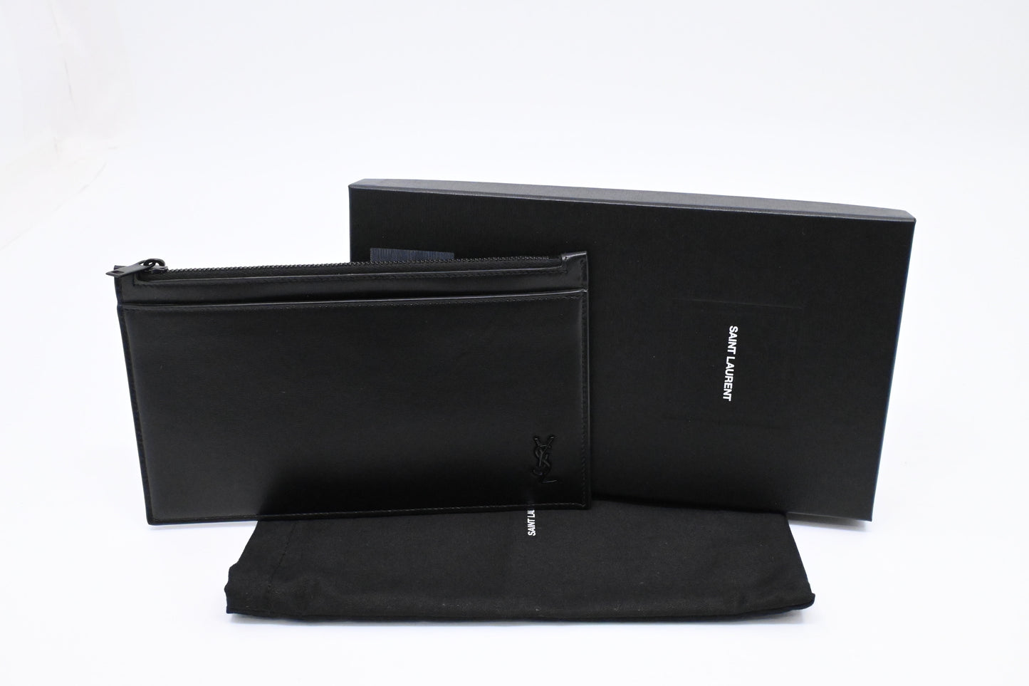 YSL Saint Laurent Wallet in Black Leather