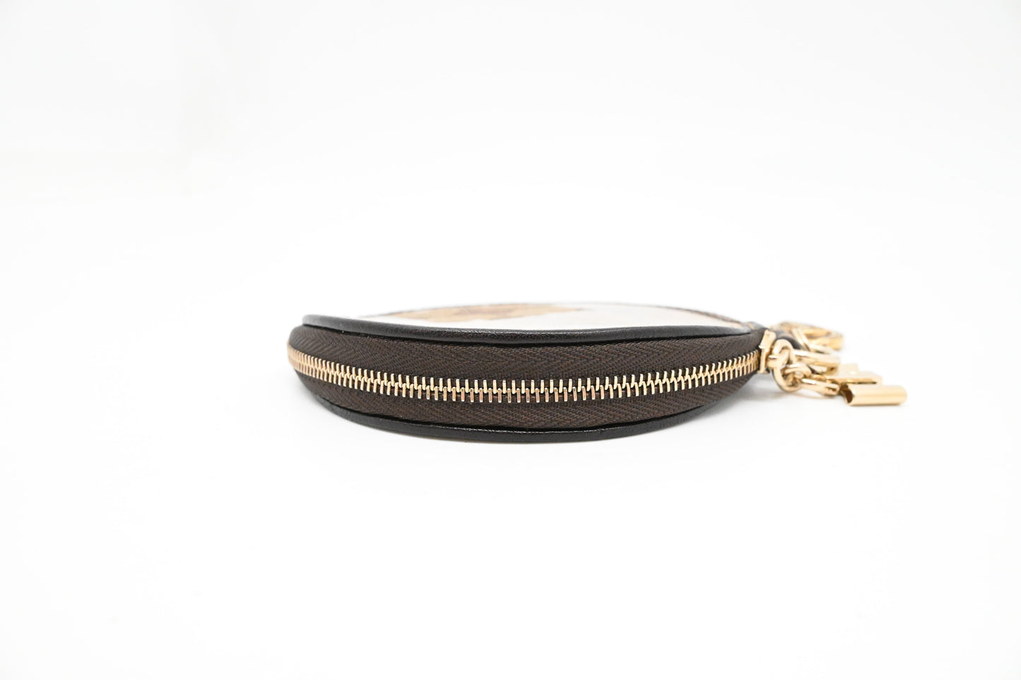 Gucci Round Coin Case in GG Coated Canvas
