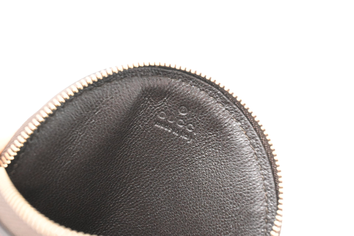 Gucci Round Coin Case in GG Coated Canvas