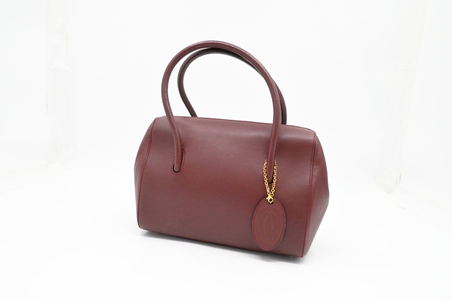 Cartier Handbag in Burgundy Leather