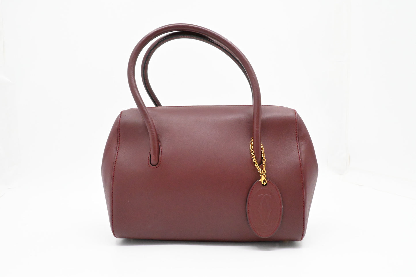 Cartier Handbag in Burgundy Leather