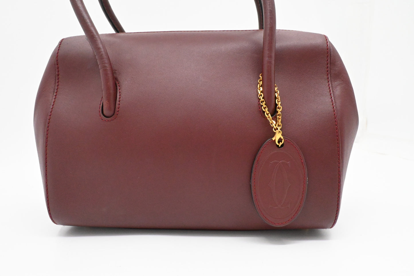 Cartier Handbag in Burgundy Leather