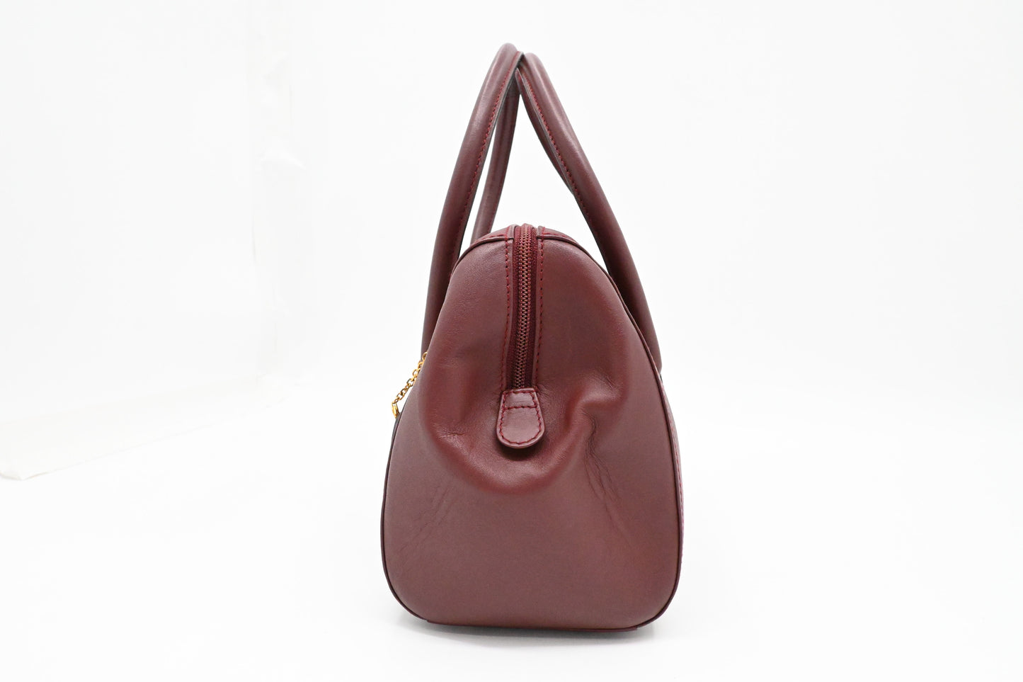 Cartier Handbag in Burgundy Leather