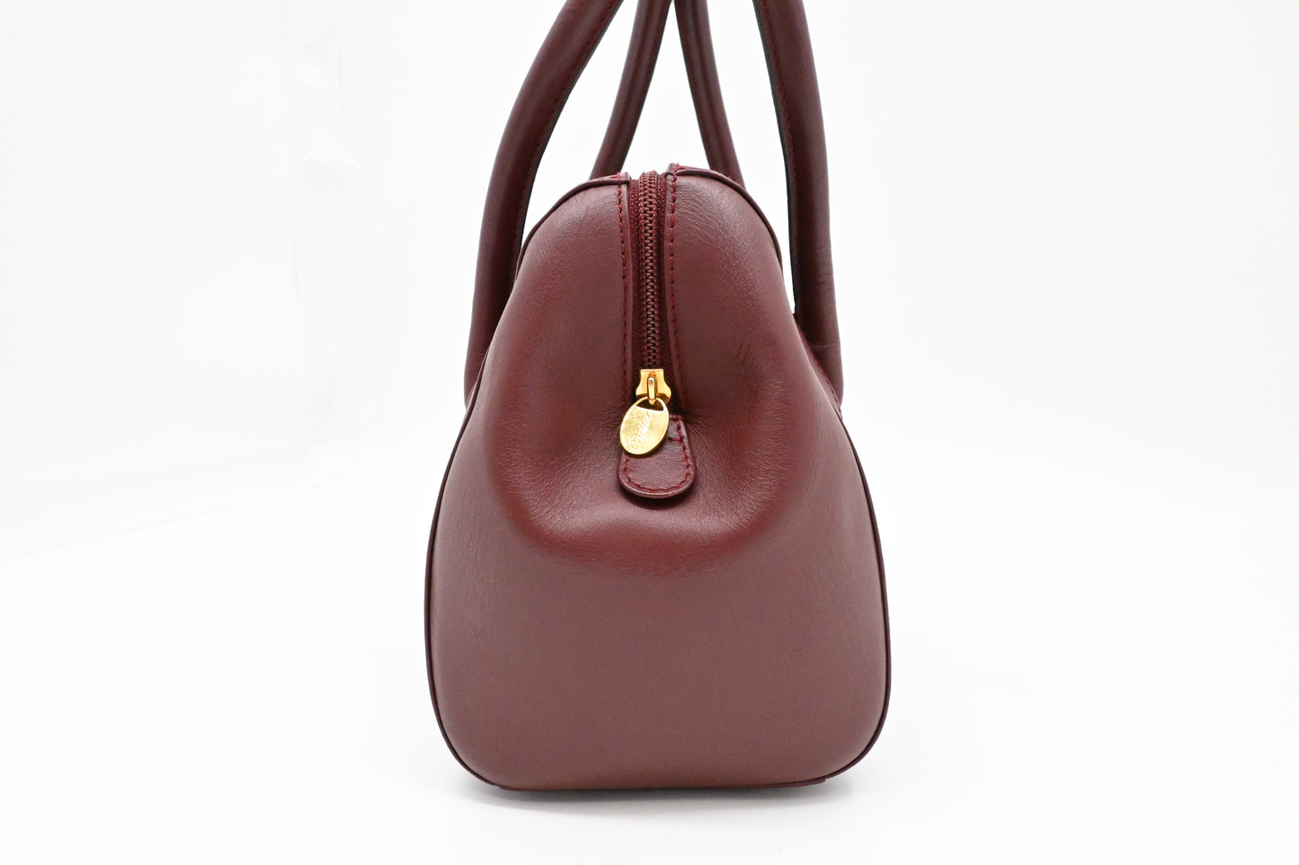 Cartier Handbag in Burgundy Leather