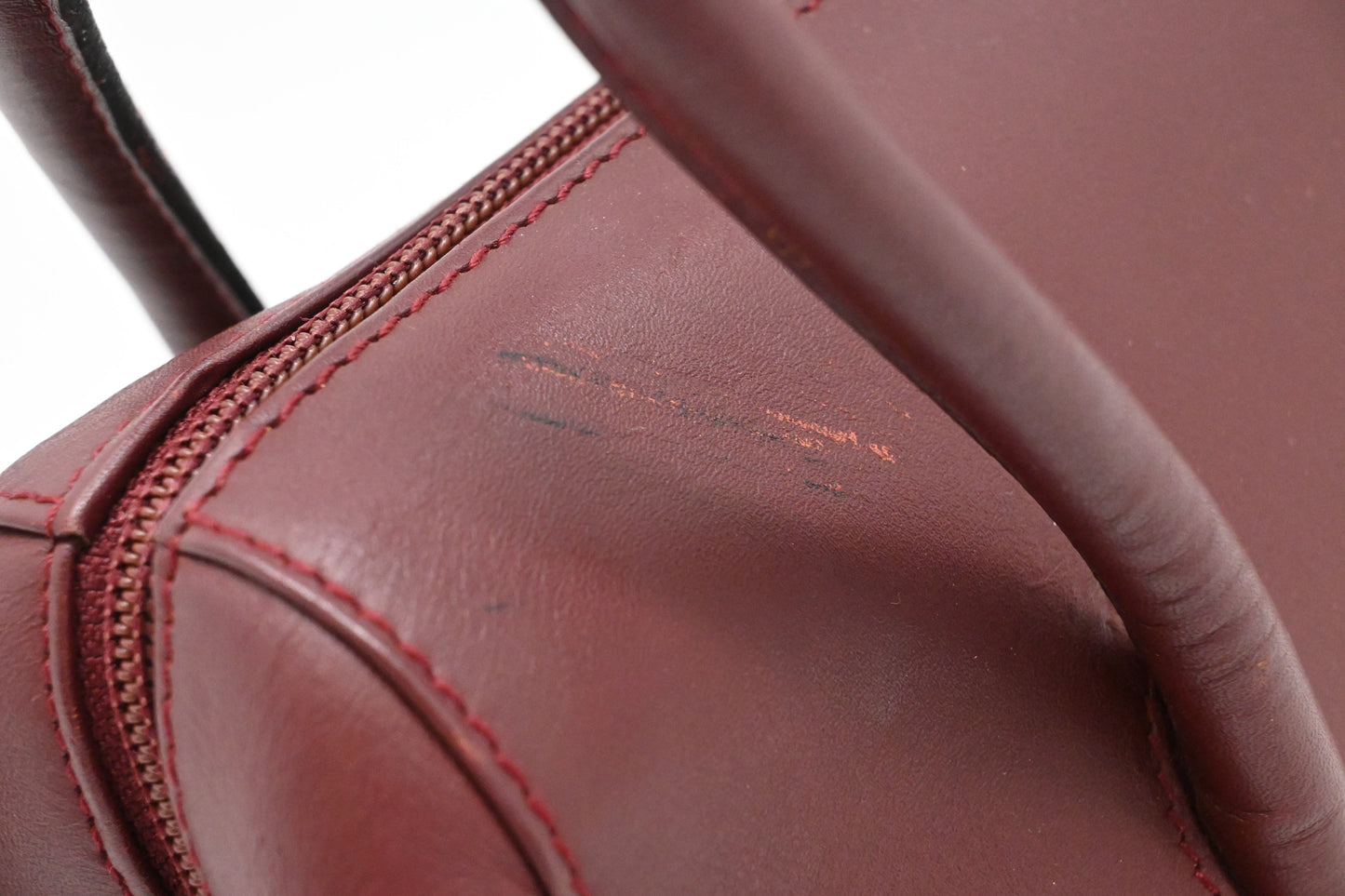Cartier Handbag in Burgundy Leather