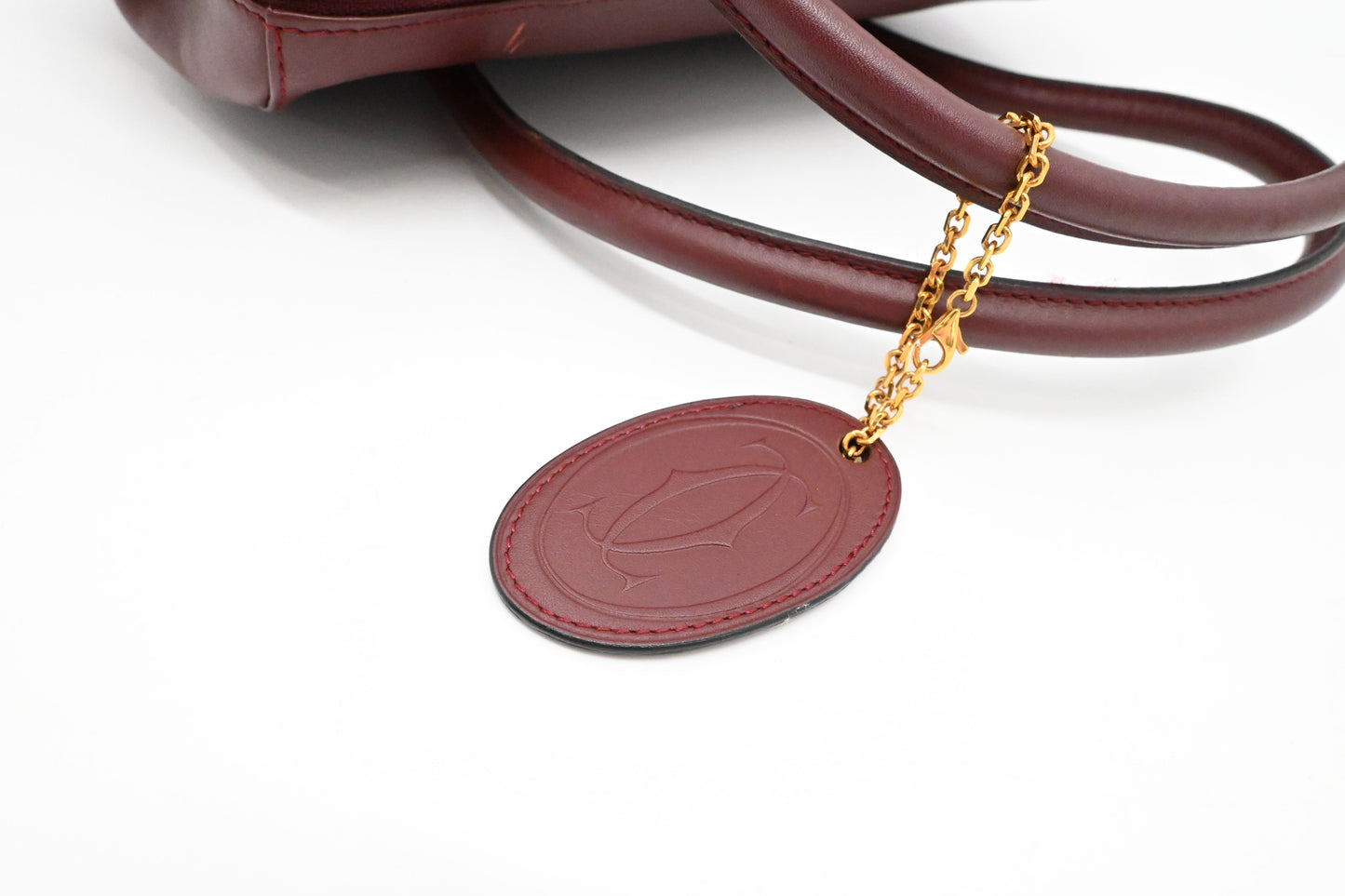 Cartier Handbag in Burgundy Leather