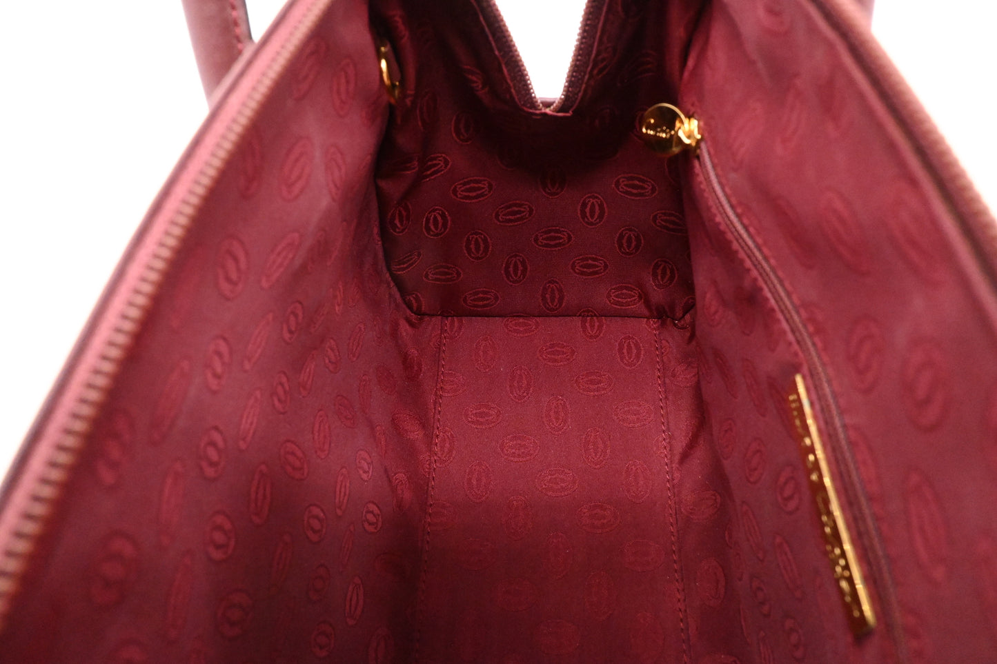 Cartier Handbag in Burgundy Leather