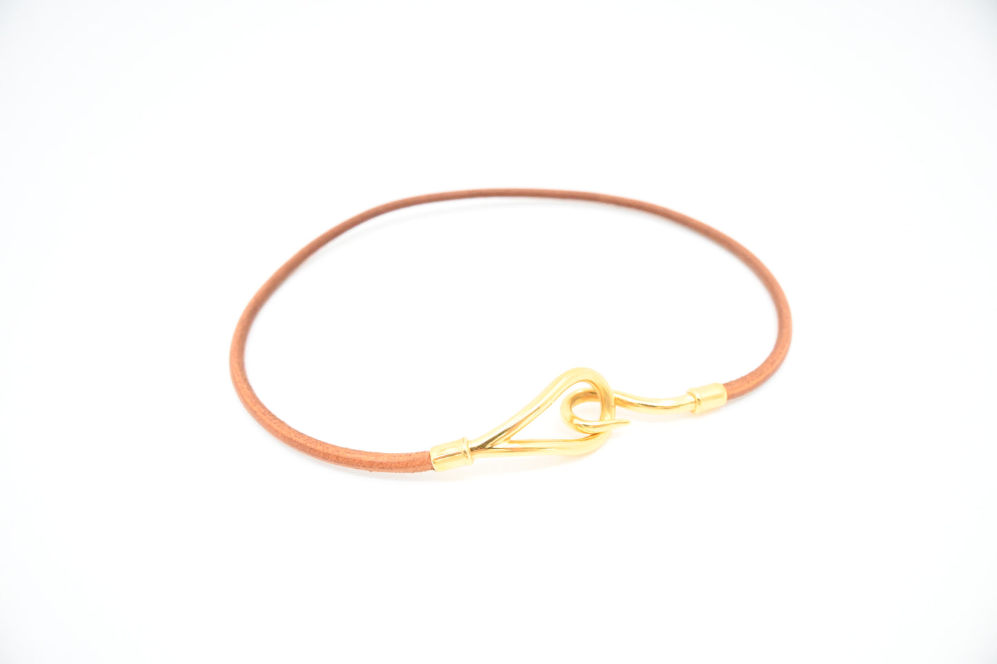 Hermes Double Jumbo Bracelet in Brown Leather
