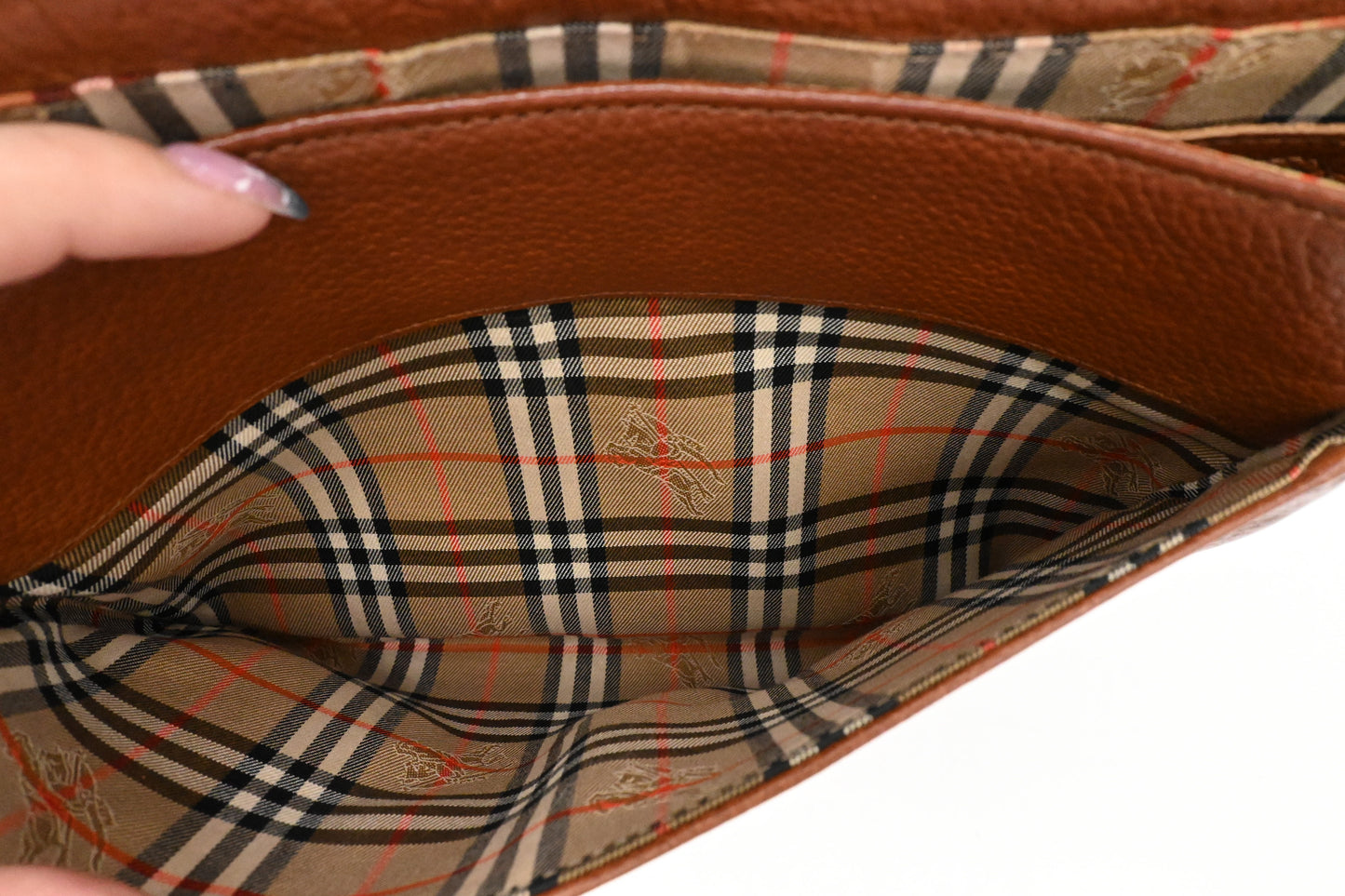 Burberry Crossbody Bag in Brown Leather