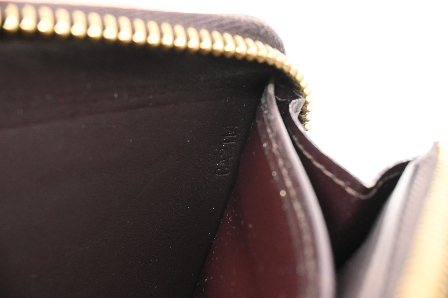Louis Vuitton Long Zippy Wallet in Amarante Vernis Leather