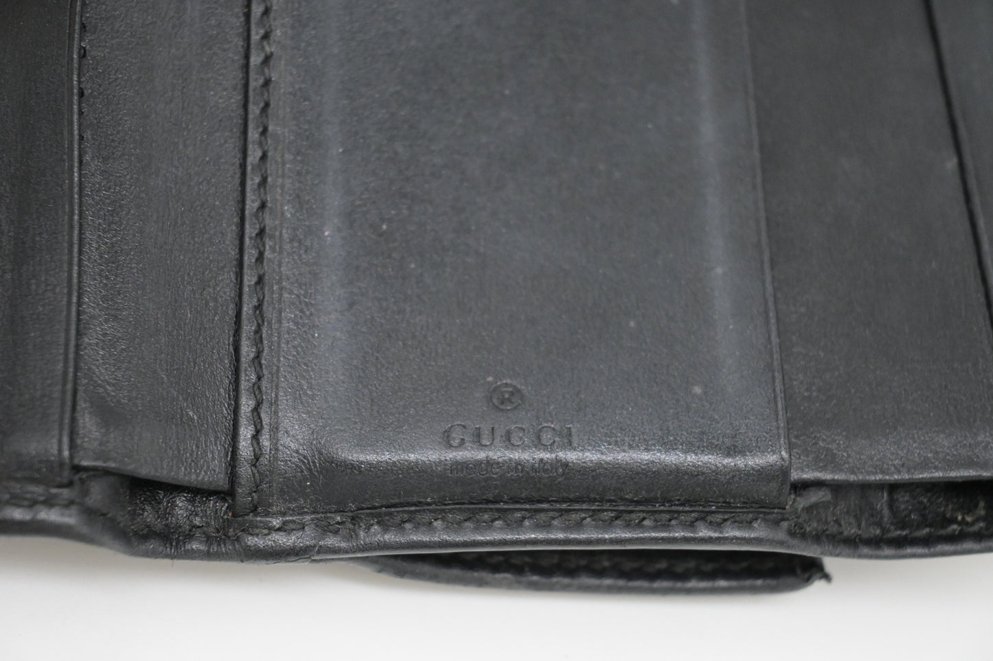 Gucci Horsebit 1955 Card Case Wallet in Black Leather