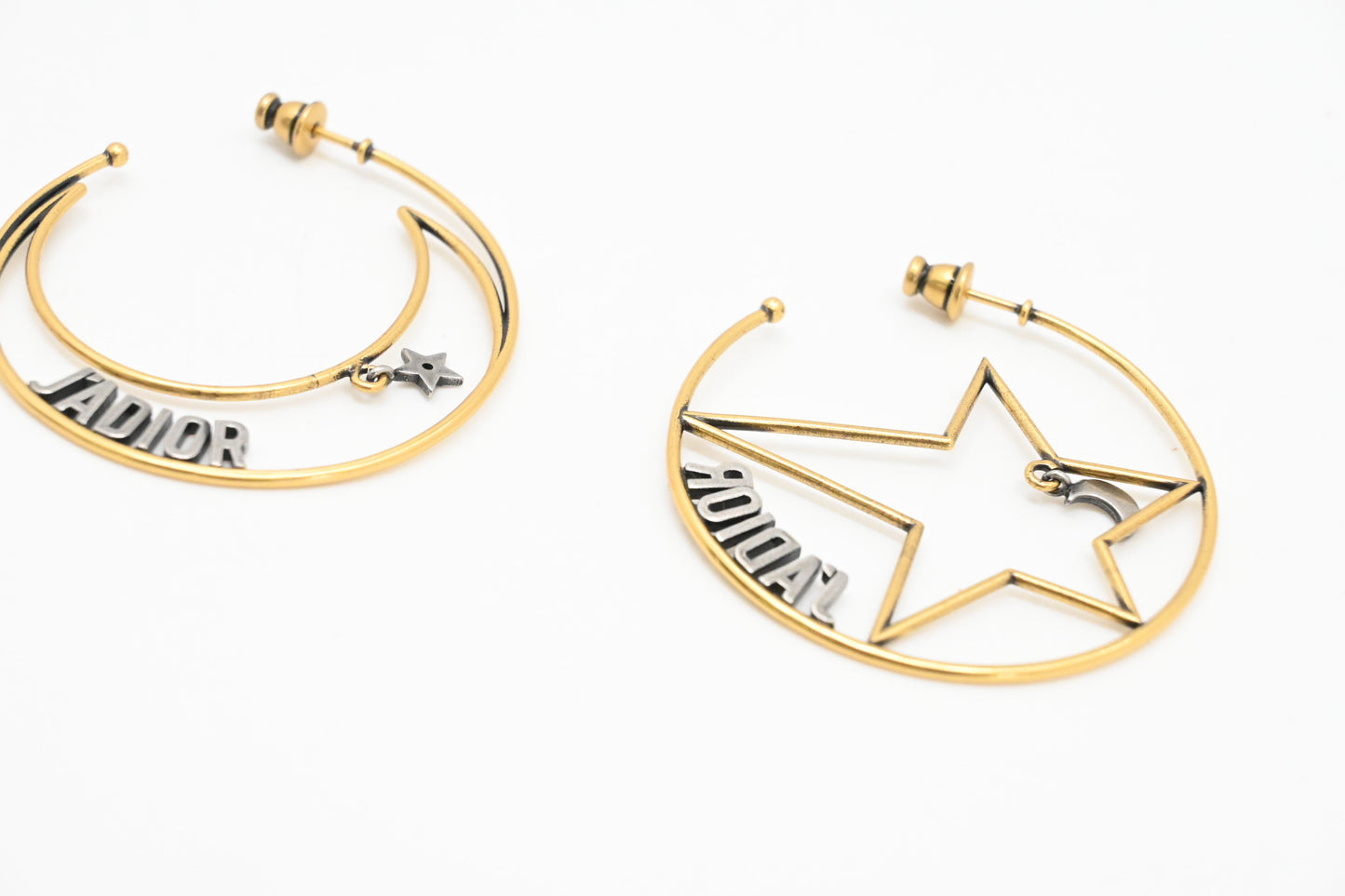 Dior Star Moon Hoop Earrings