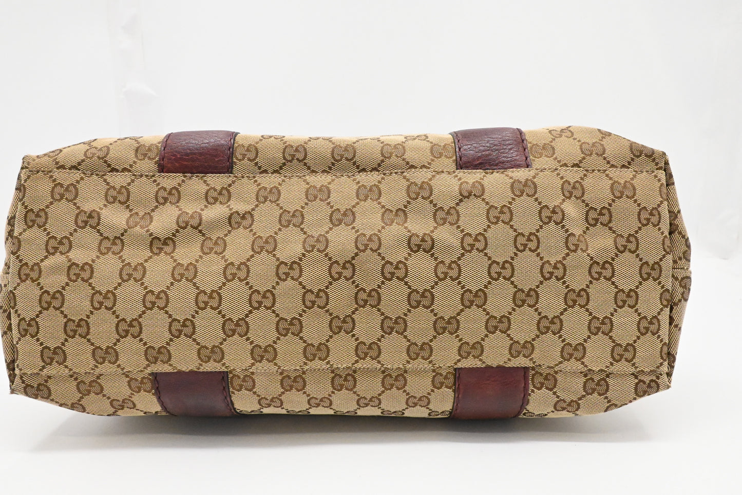 Gucci Bamboo Tote in Brown GG Canvas