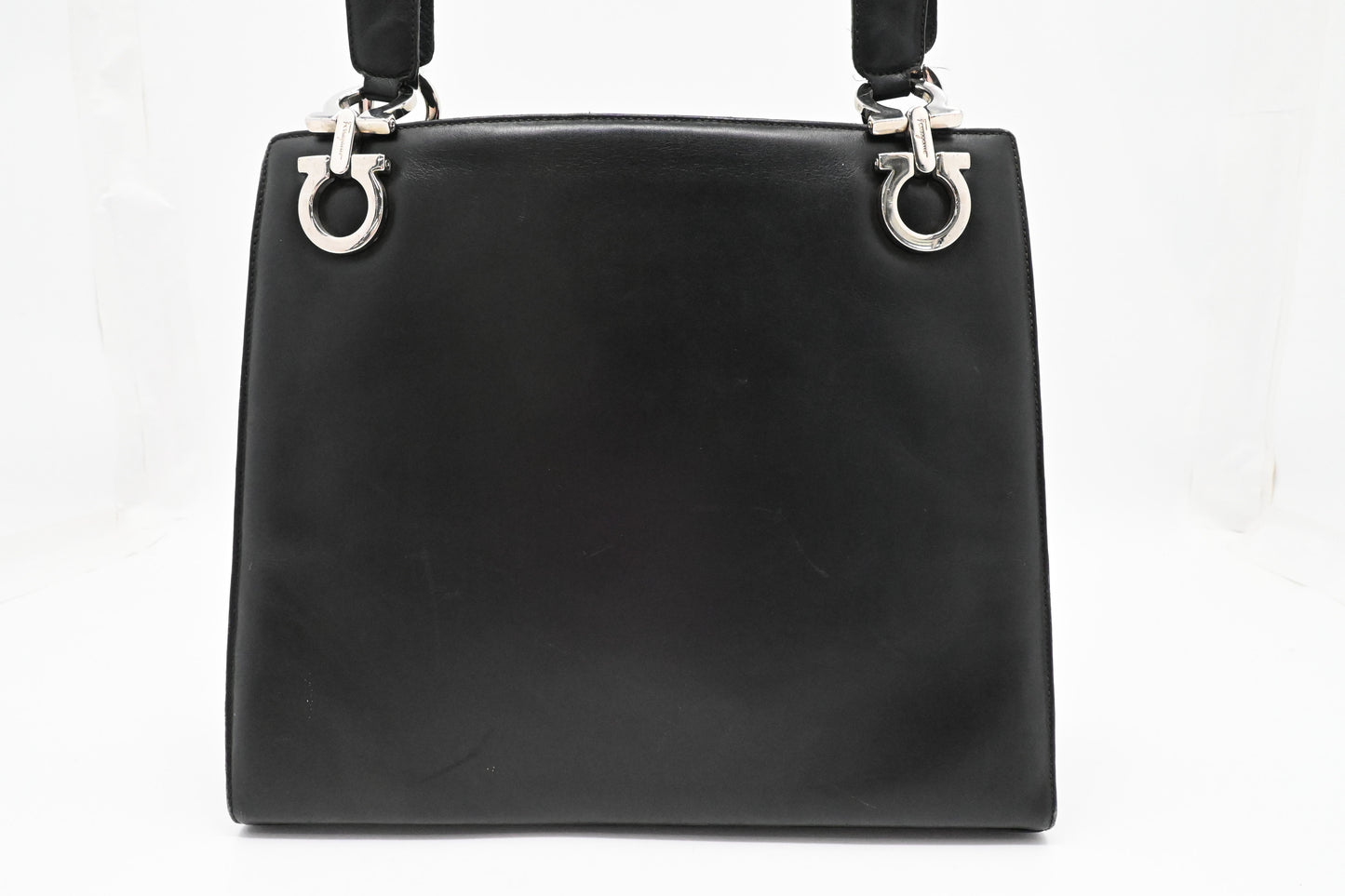 Ferragamo Shoulder Bag in Black Leather
