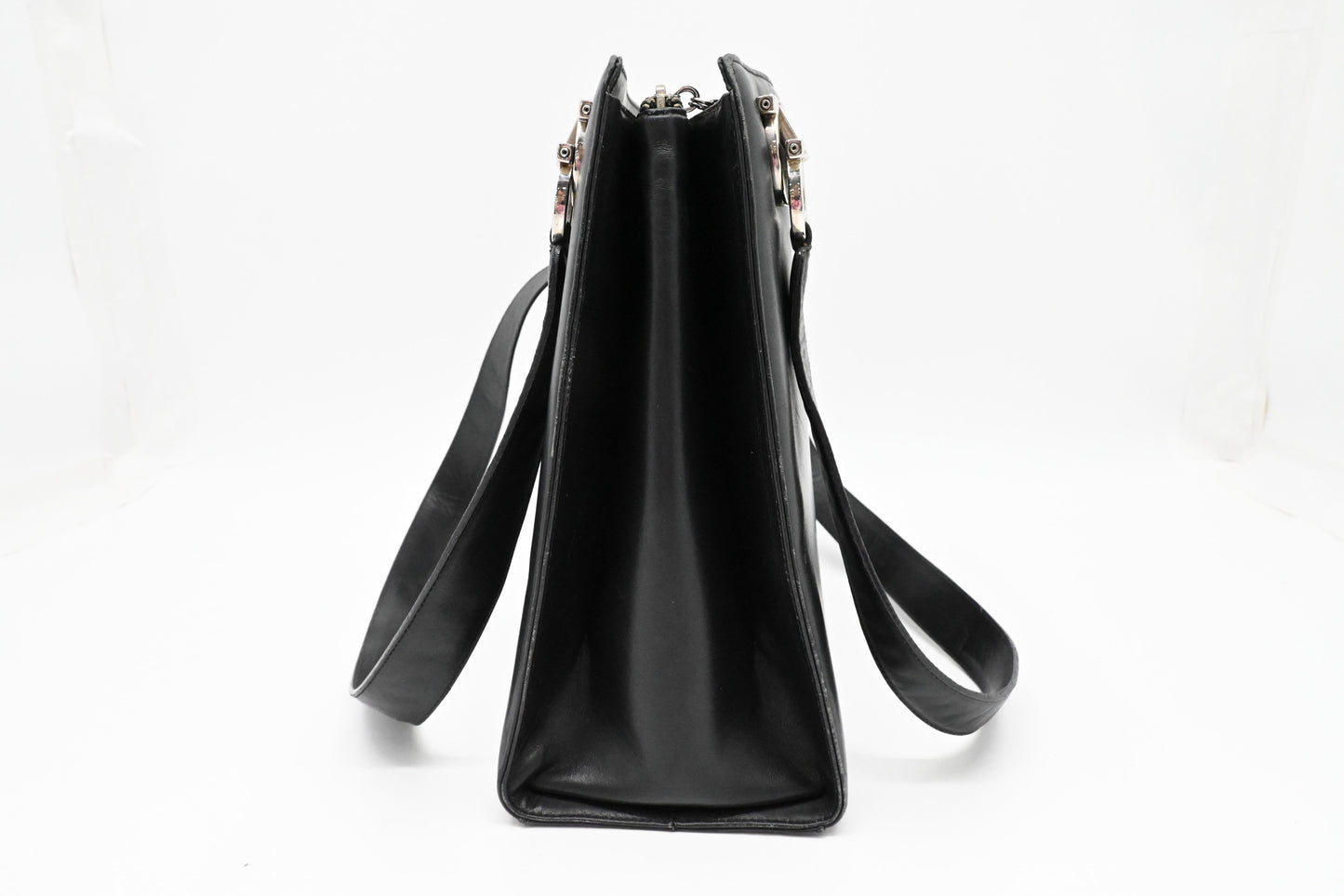 Ferragamo Shoulder Bag in Black Leather