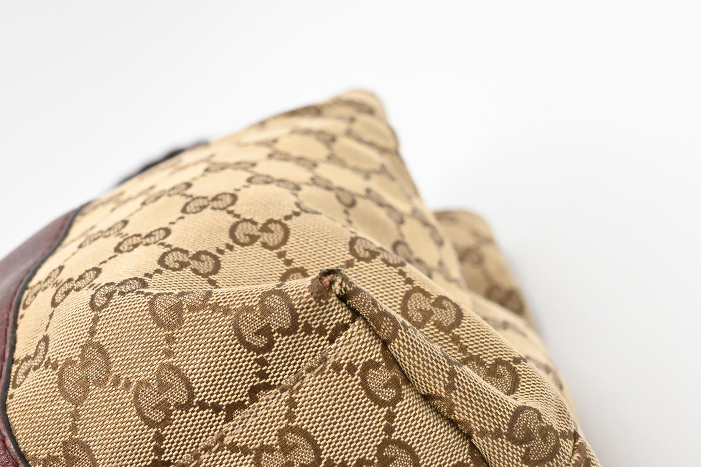 Gucci Bamboo Tote in Brown GG Canvas