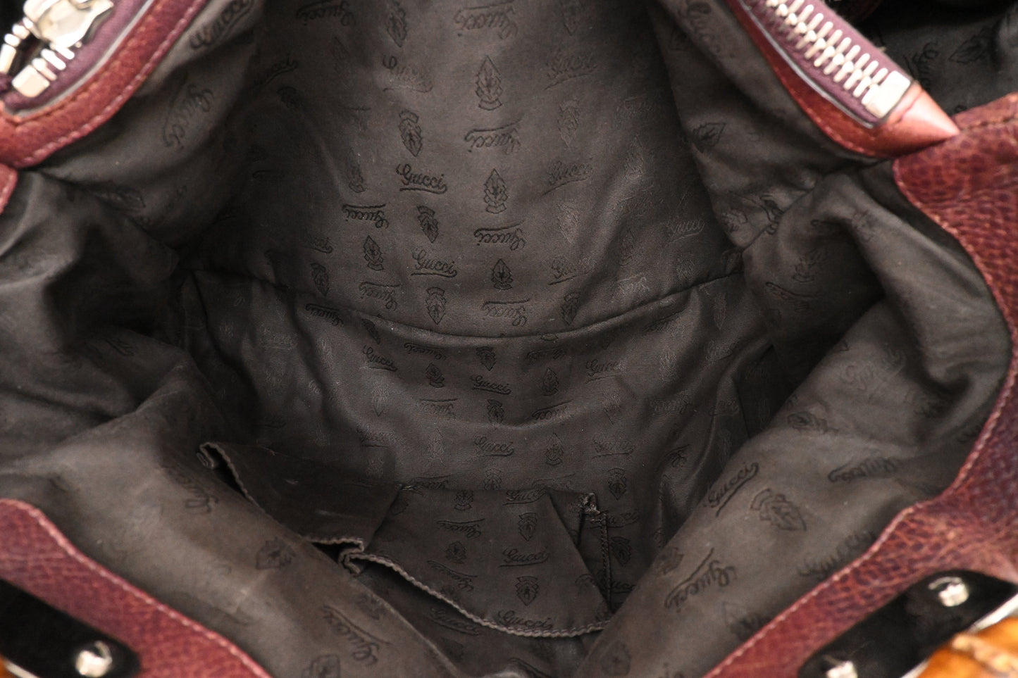 Gucci Bamboo Tote in Brown GG Canvas