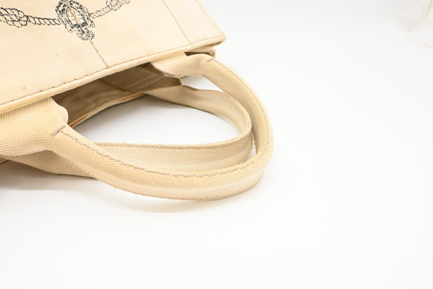 Prada Large Canapa Tote in White Canvas