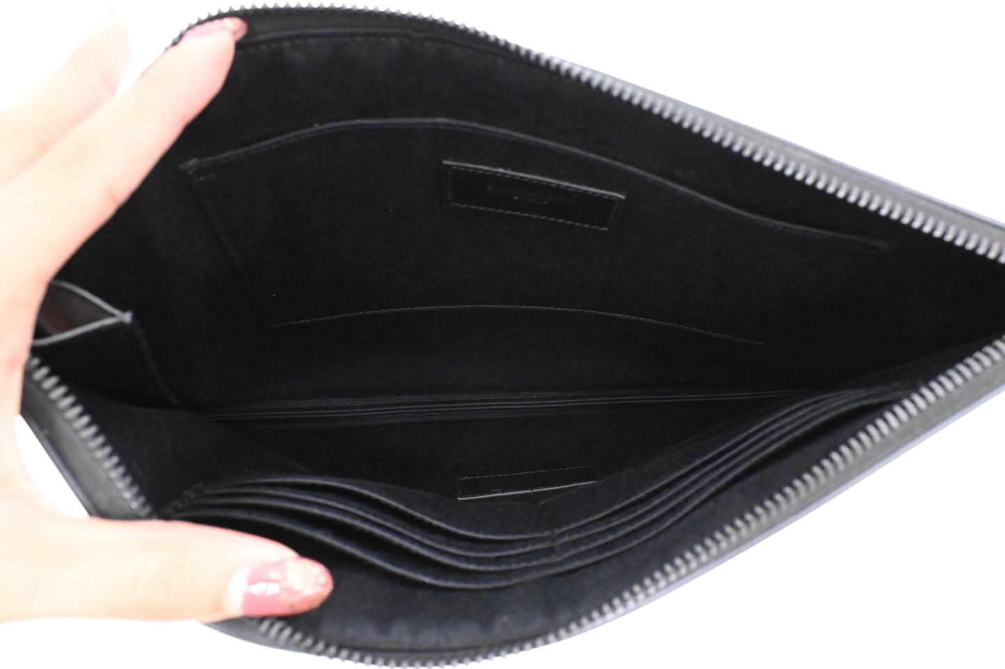 YSL Saint Laurent Clutch in Black Leather