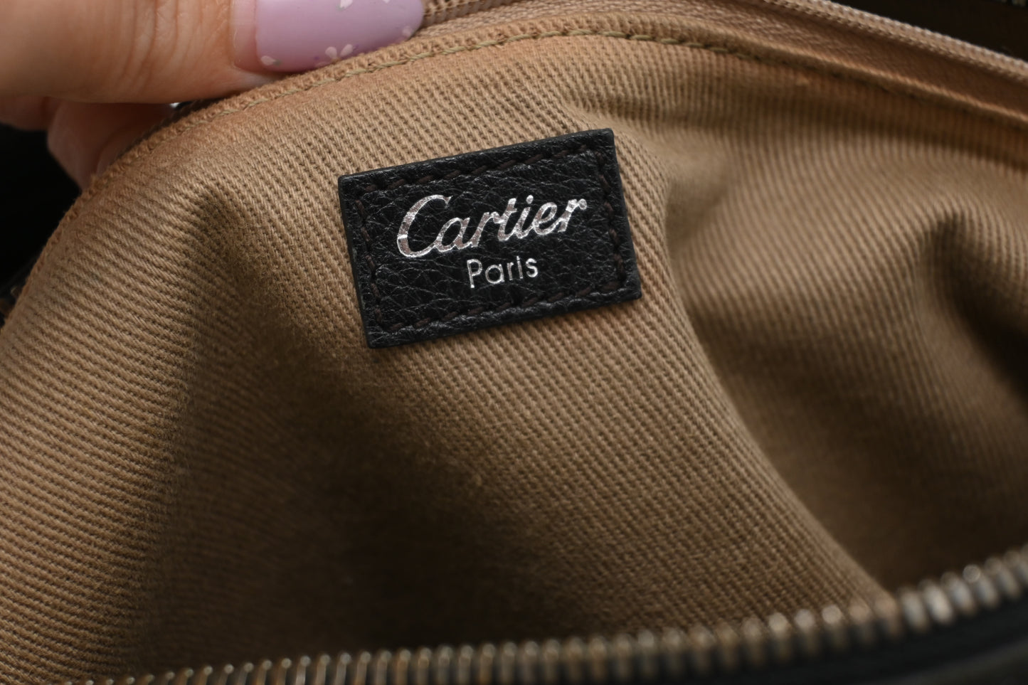 Cartier Marcello 2-Way Bag in Black Leather