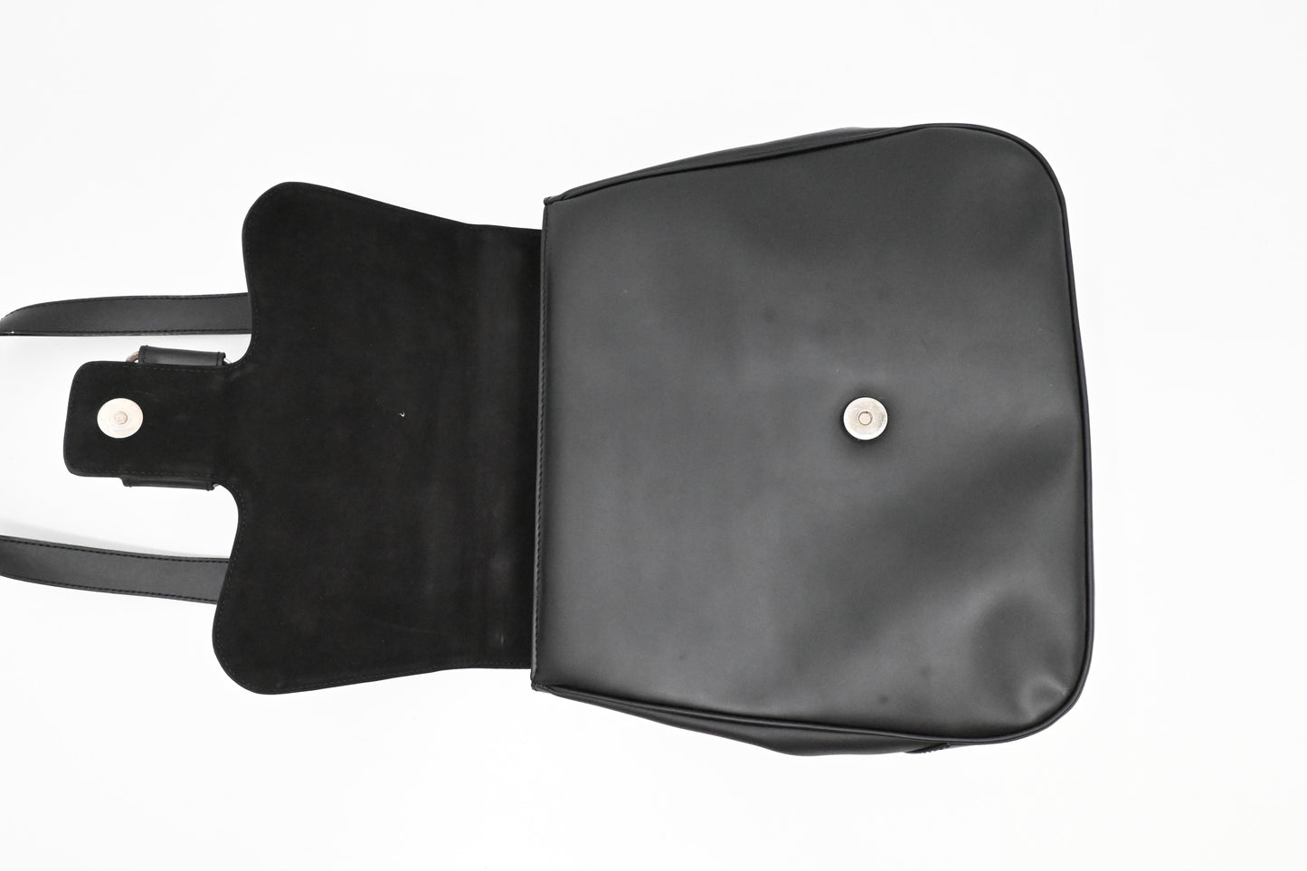 Ferragamo Shoulder Bag in Matte Black Leather