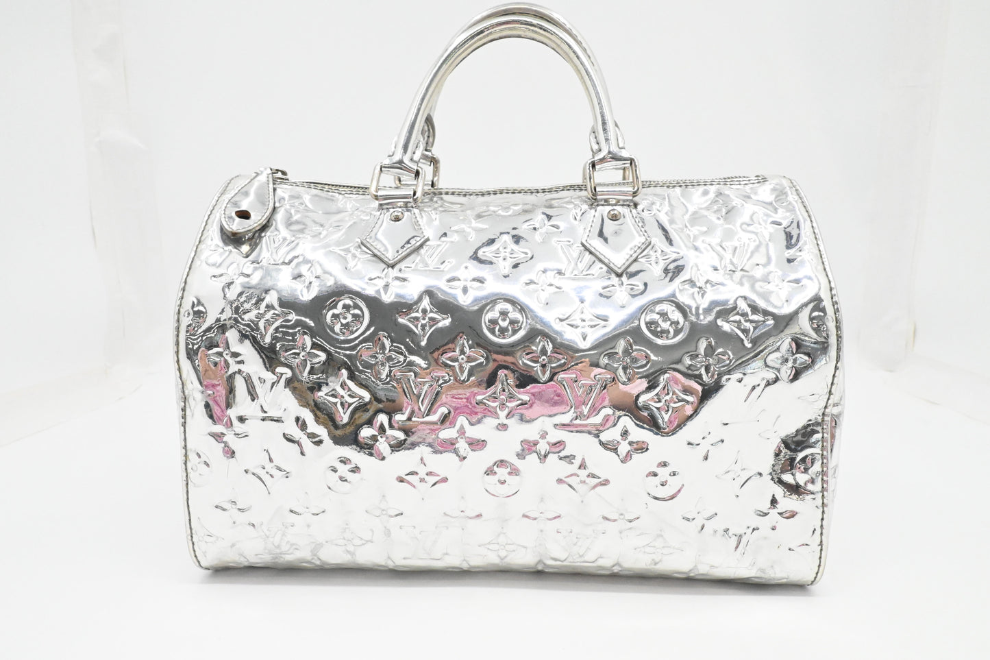 Louis Vuitton Miroir Speedy 30 in Silver Canvas