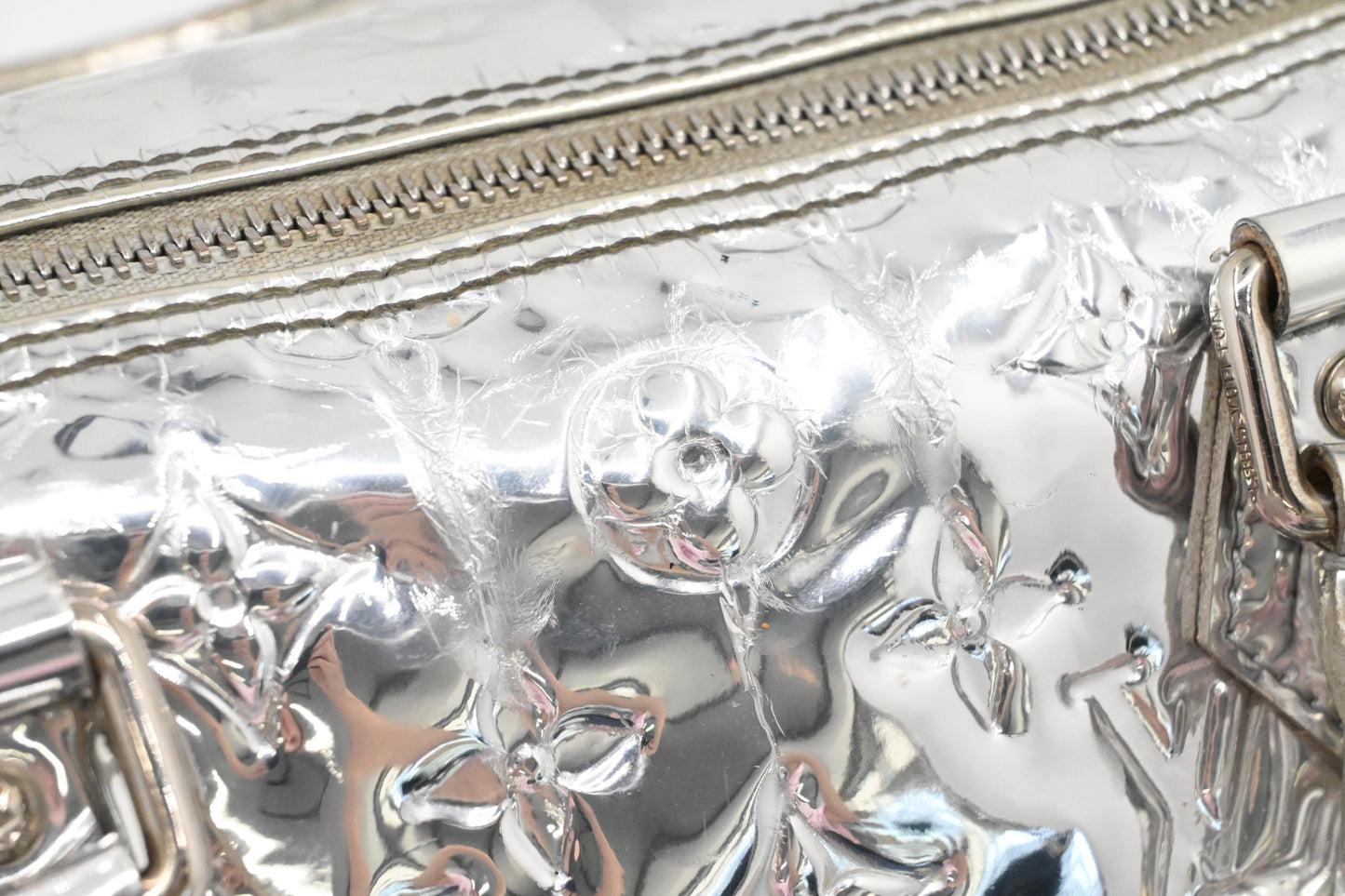 Louis Vuitton Miroir Speedy 30 in Silver Canvas