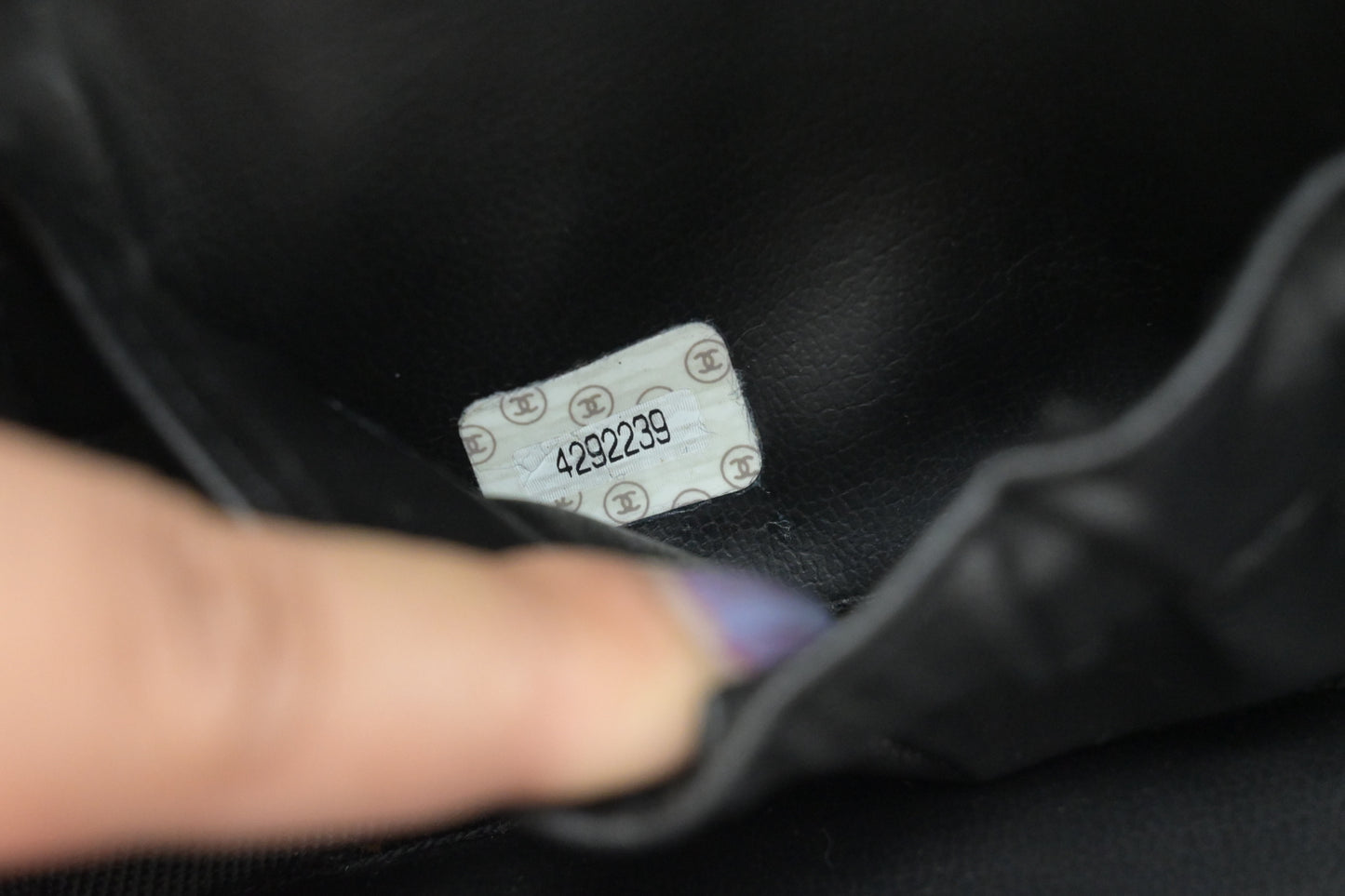 Chanel Vanity Pouch in Black Leather