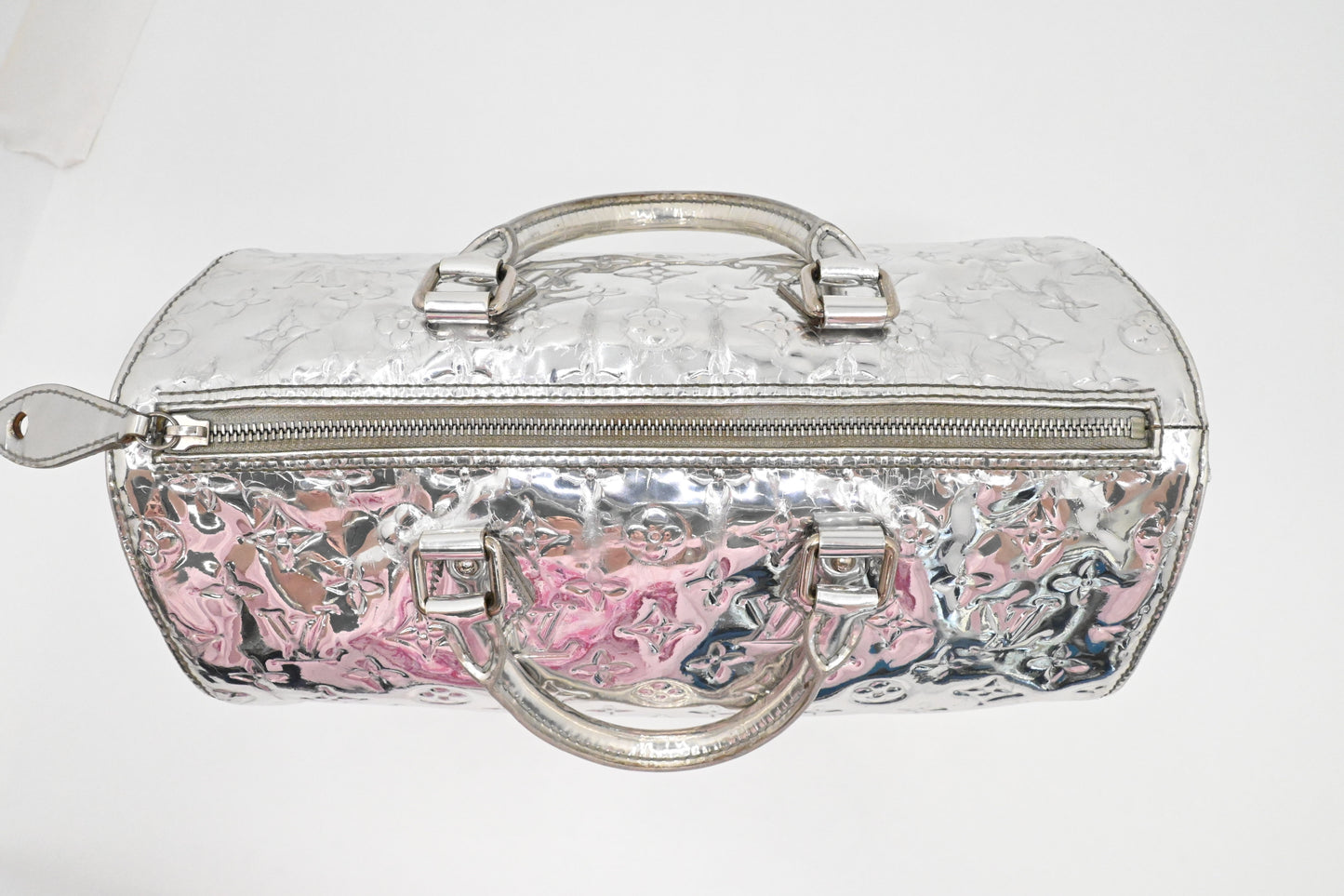 Louis Vuitton Miroir Speedy 30 in Silver Canvas