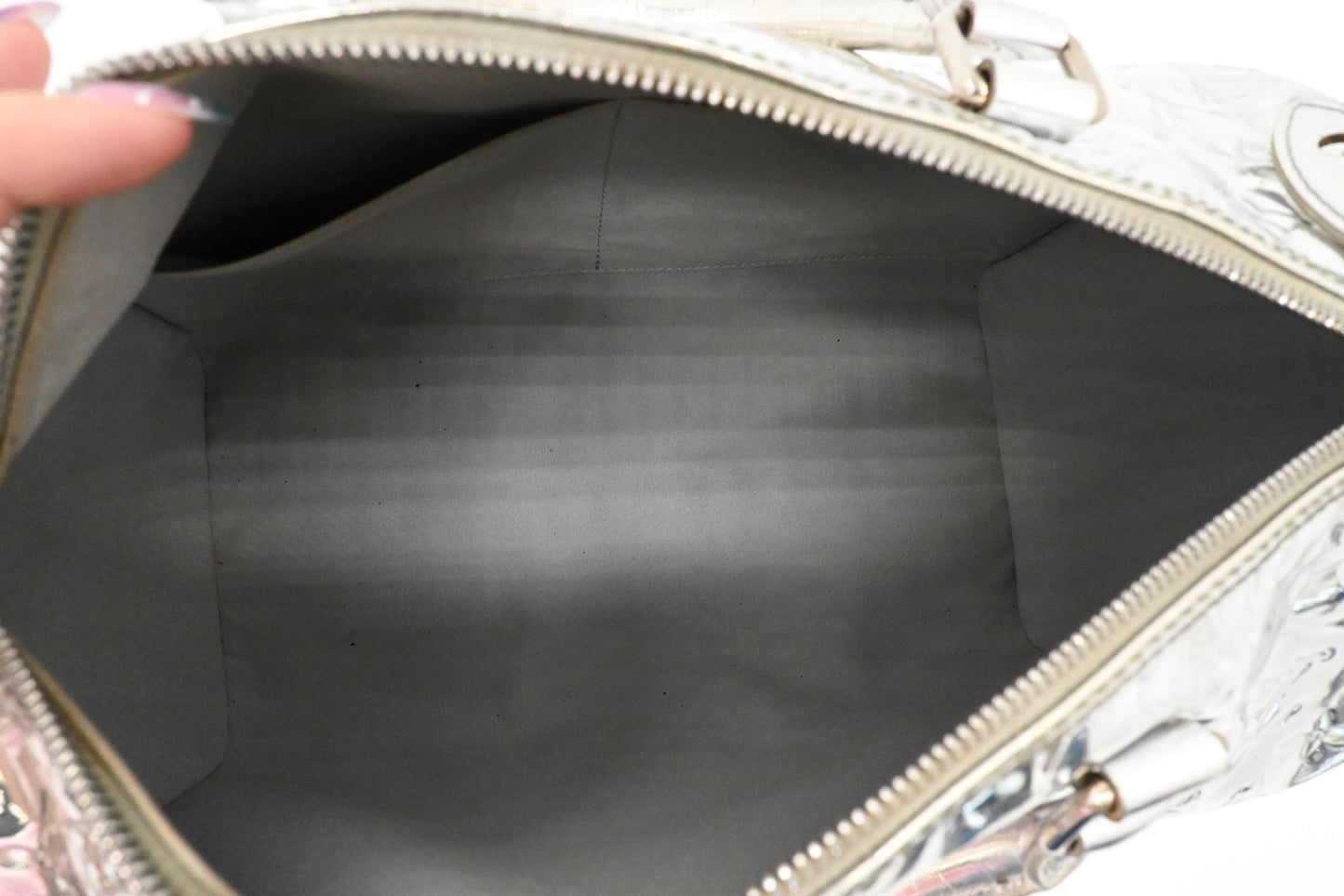 Louis Vuitton Miroir Speedy 30 in Silver Canvas