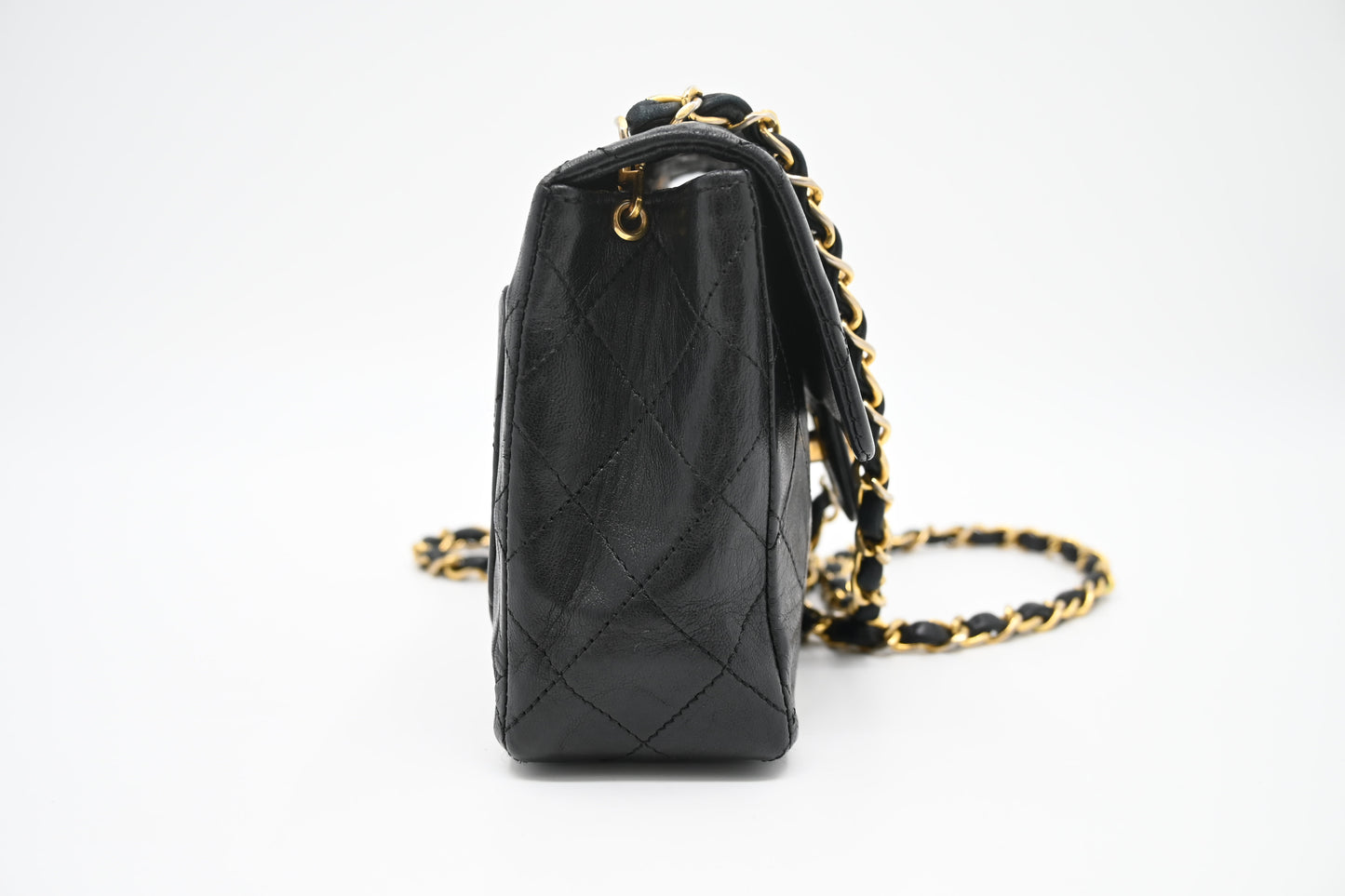 Chanel Mini Square in Black Matelassé Leather