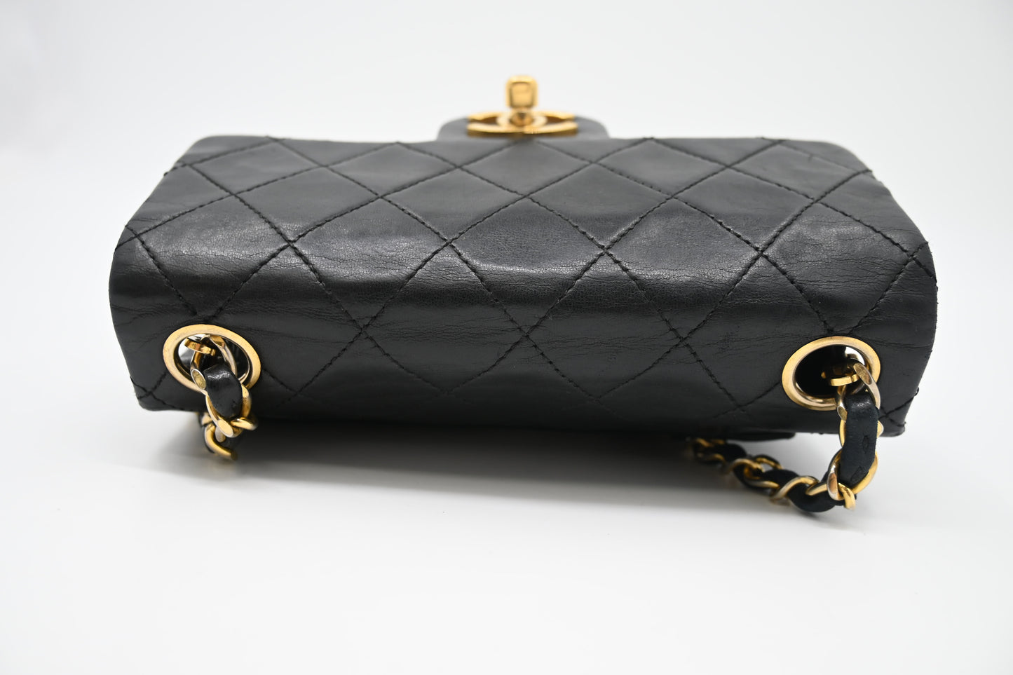Chanel Mini Square in Black Matelassé Leather