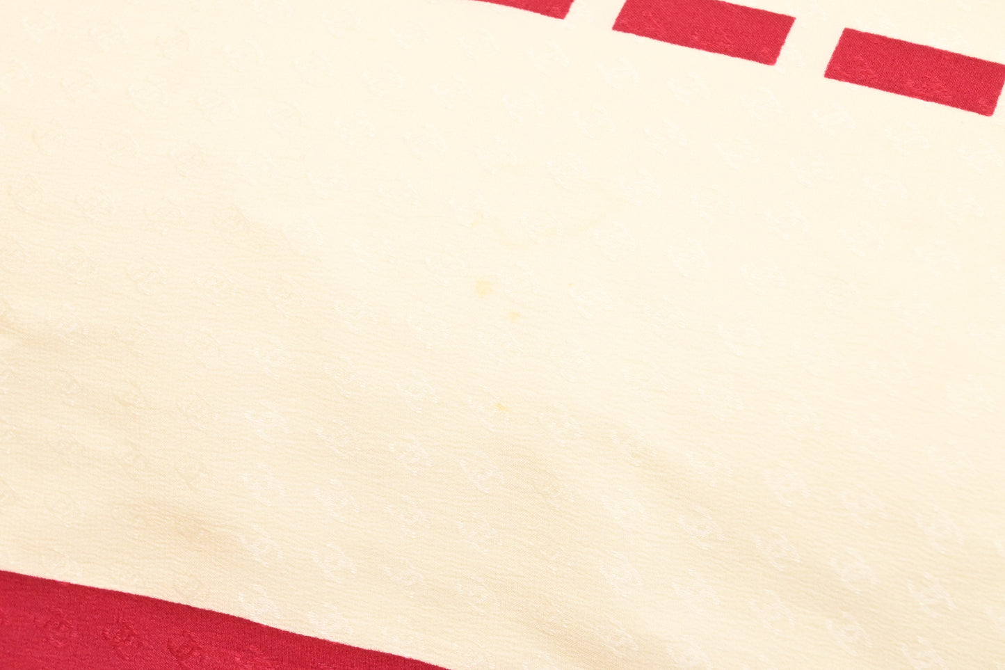 Chanel Scarf in Red and Cream Silk
