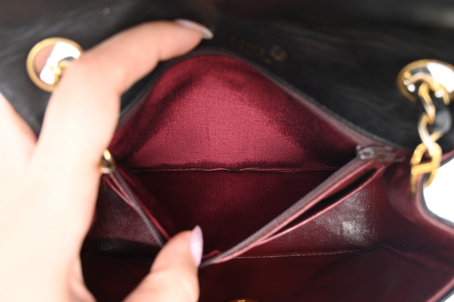 Chanel Mini Square in Black Matelassé Leather
