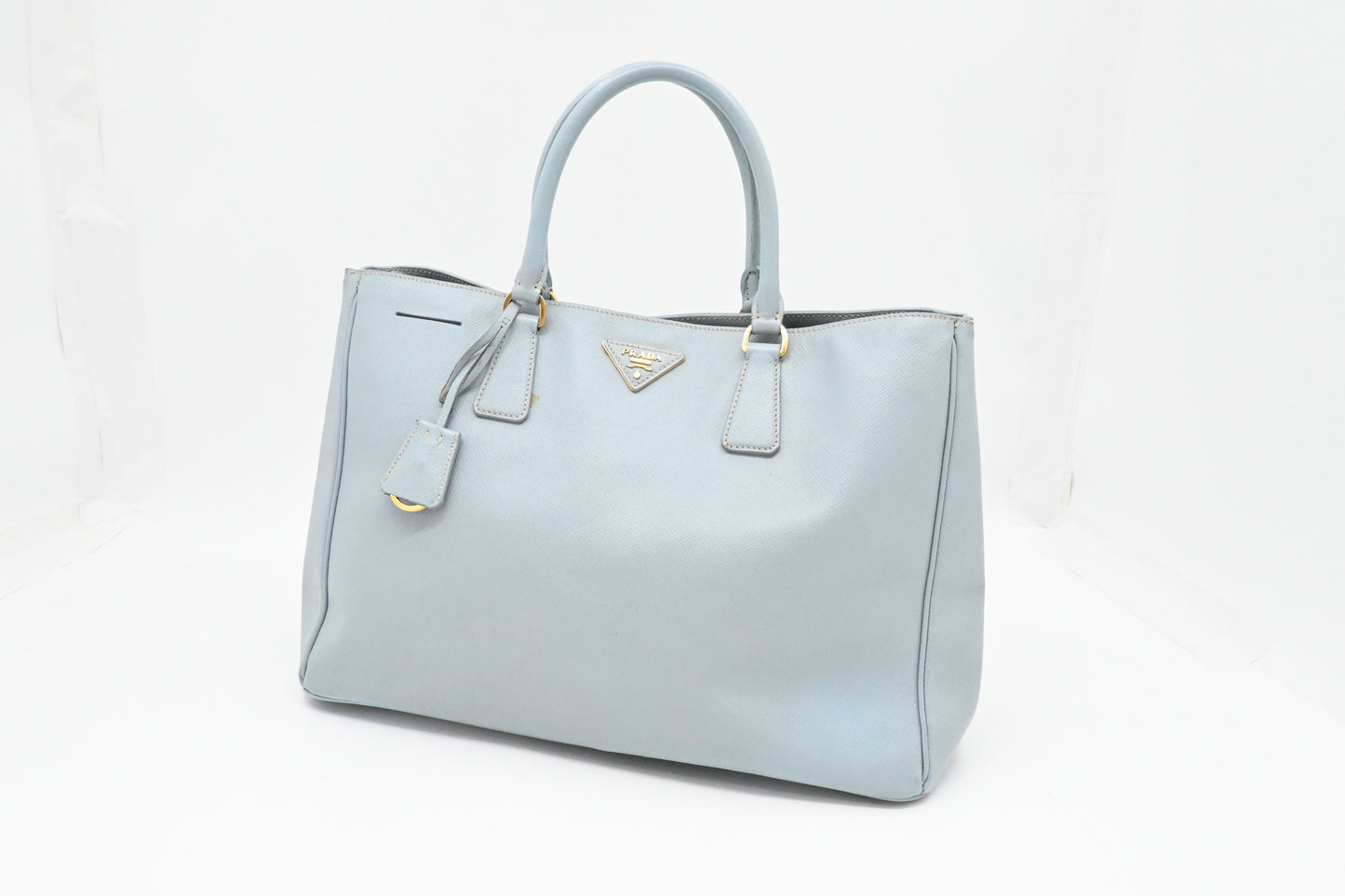 Prada Large Galleria in Light Blue Saffiano Leather