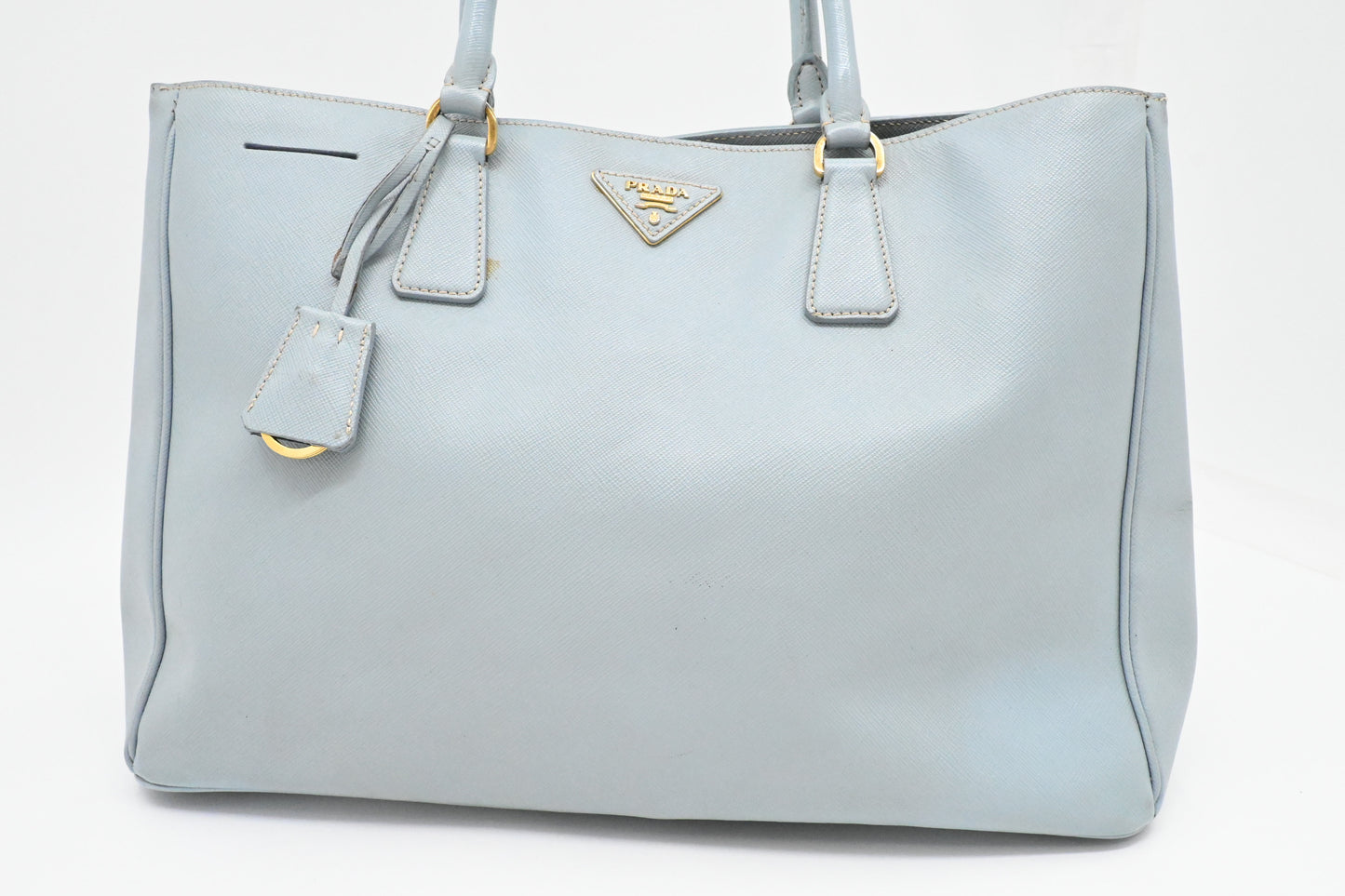 Prada Large Galleria in Light Blue Saffiano Leather