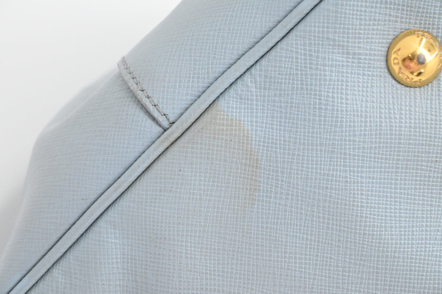 Prada Large Galleria in Light Blue Saffiano Leather