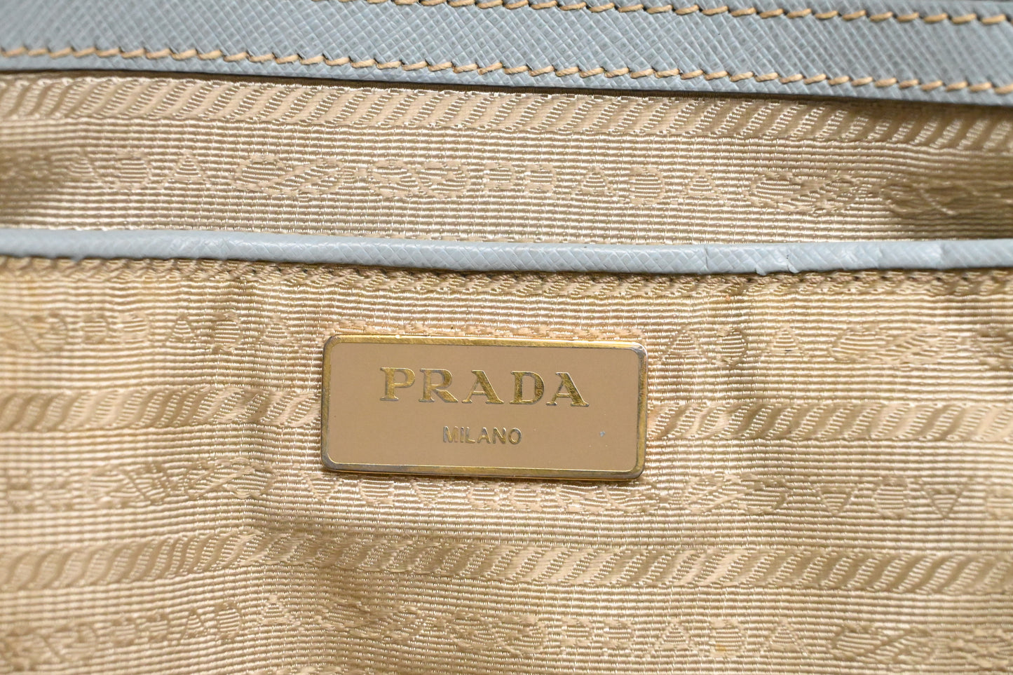 Prada Large Galleria in Light Blue Saffiano Leather