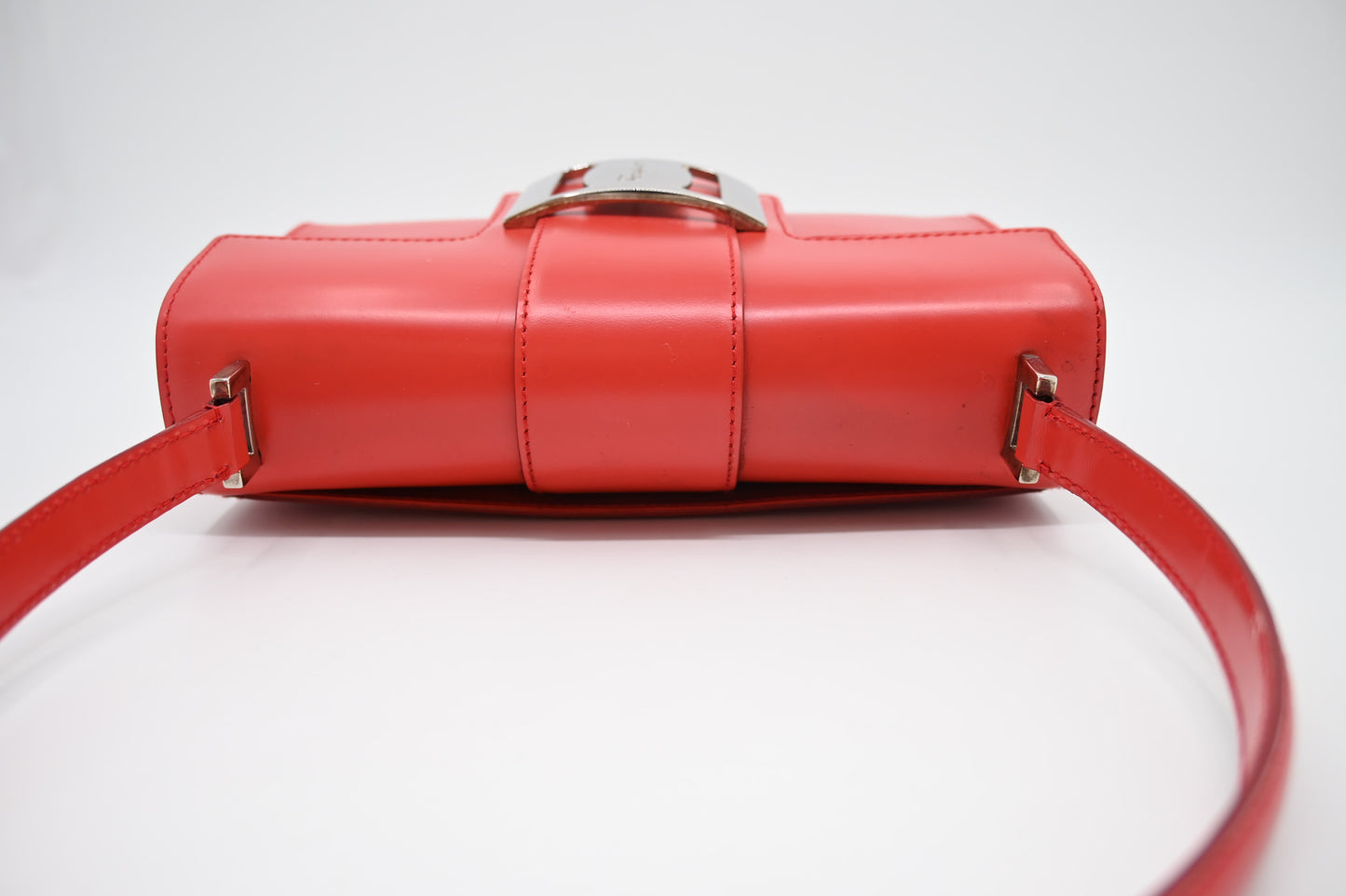 Ferragamo Shoulder Bag in Red-Orange Leather