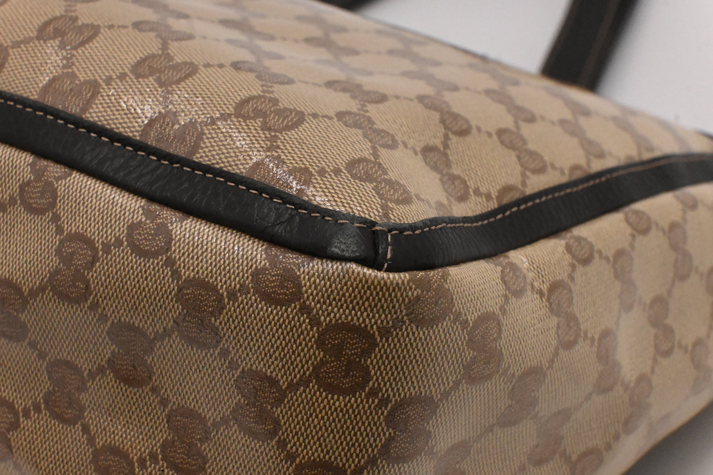 Gucci Tote in Beige Crystal GG Canvas