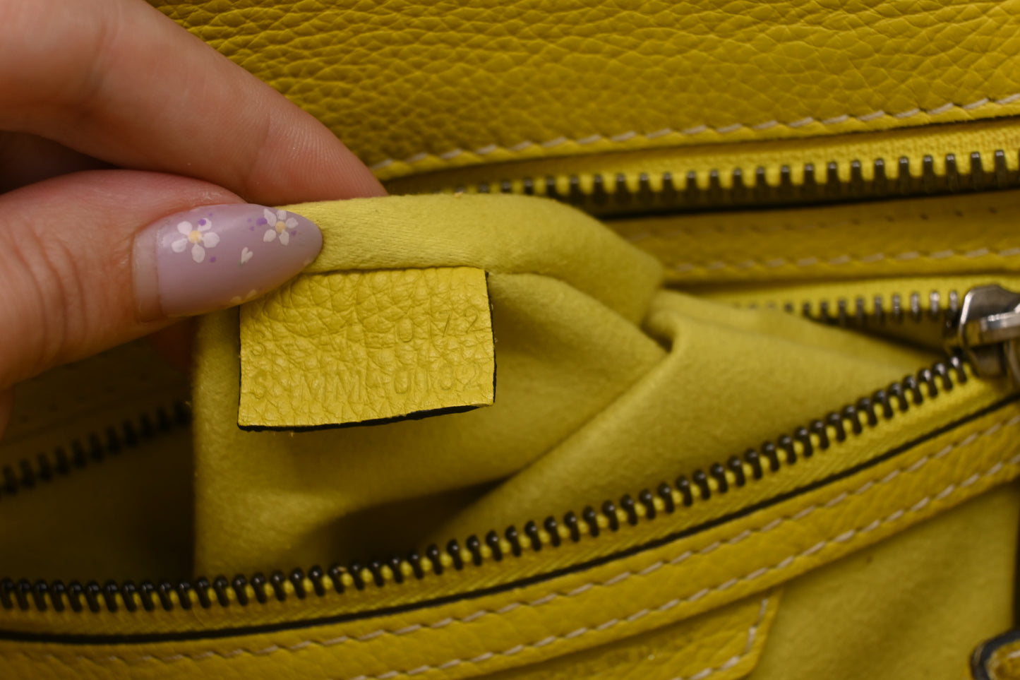 Celine Micro Luggage in Yellow Leather