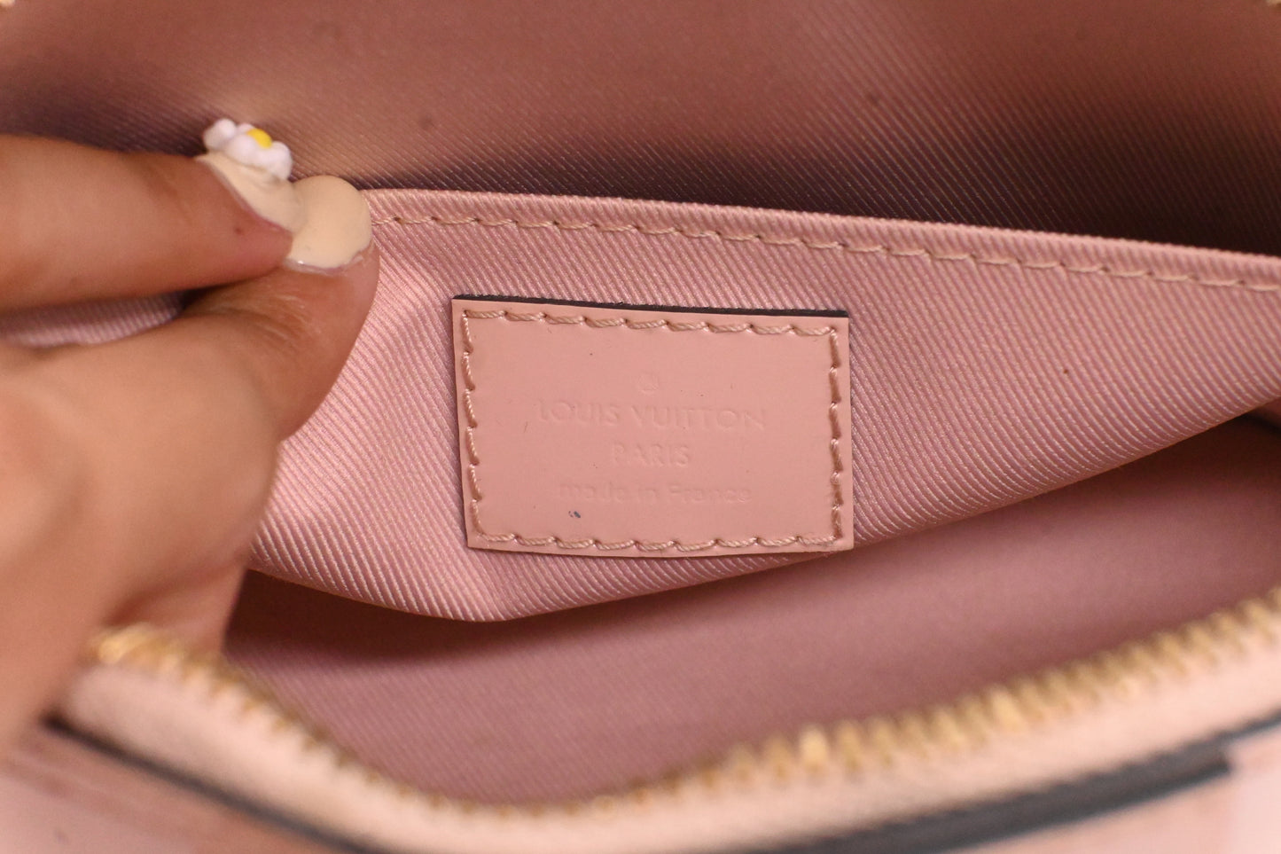 Louis Vuitton Mini Alma in Pink Vernis Leather and Monogram Canvas