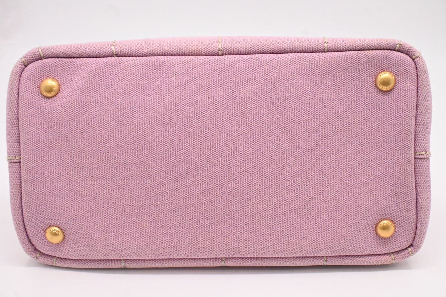 Prada Small Canapa in Pink Canvas
