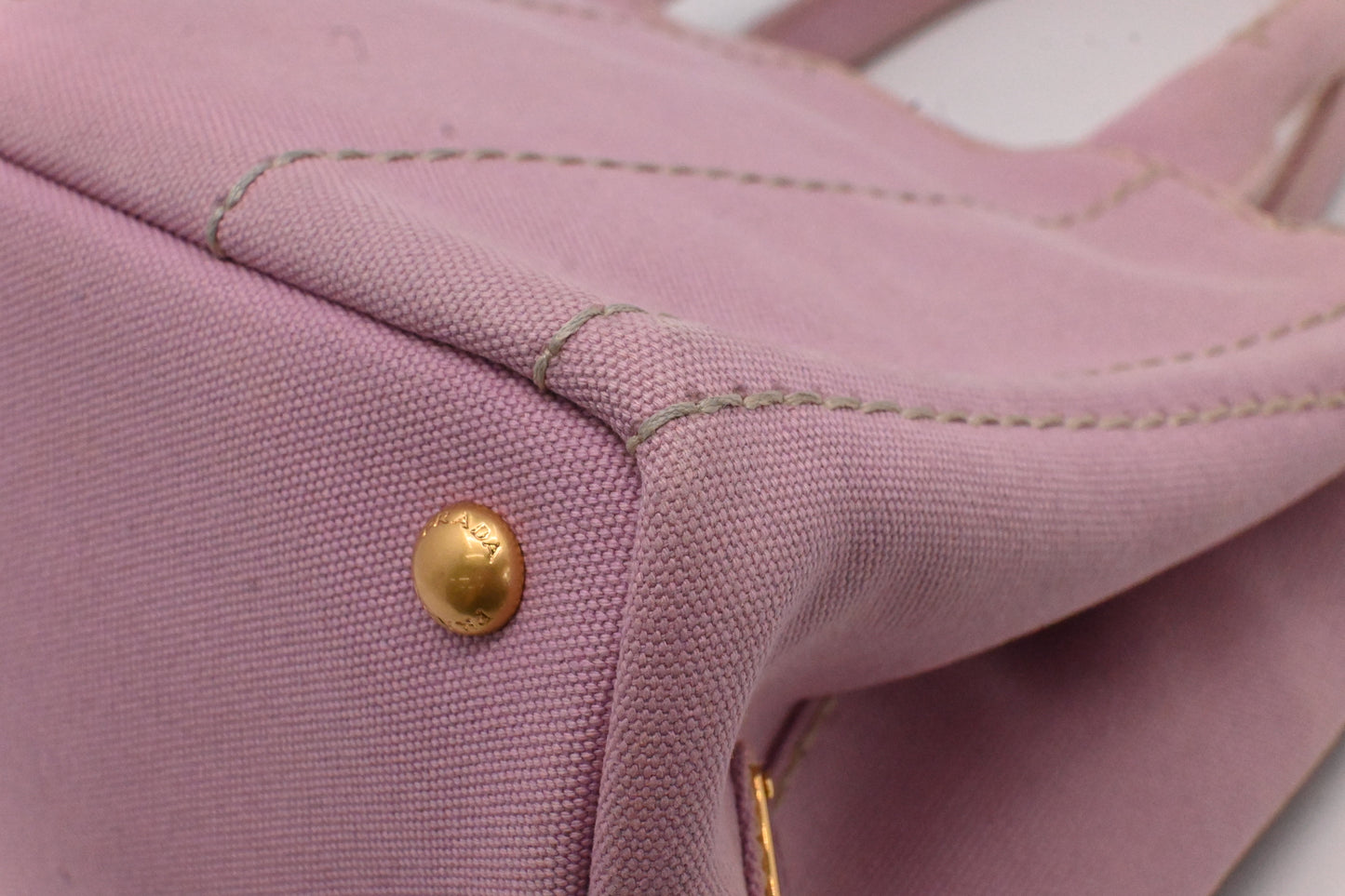 Prada Small Canapa in Pink Canvas