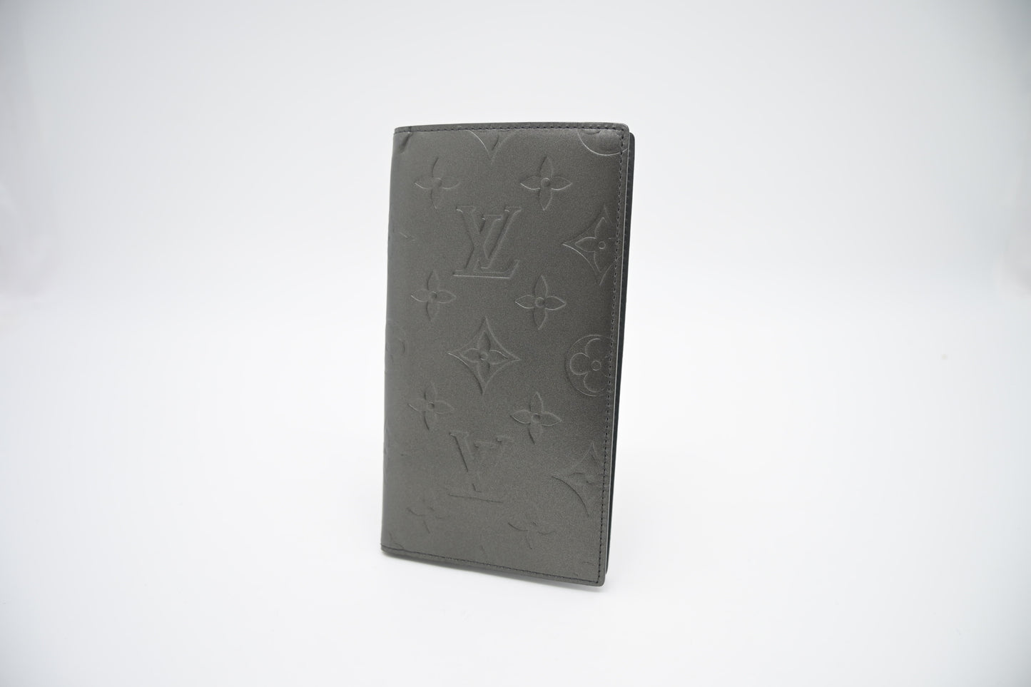 Louis Vuitton Bifold Wallet in Grey Matte Leather